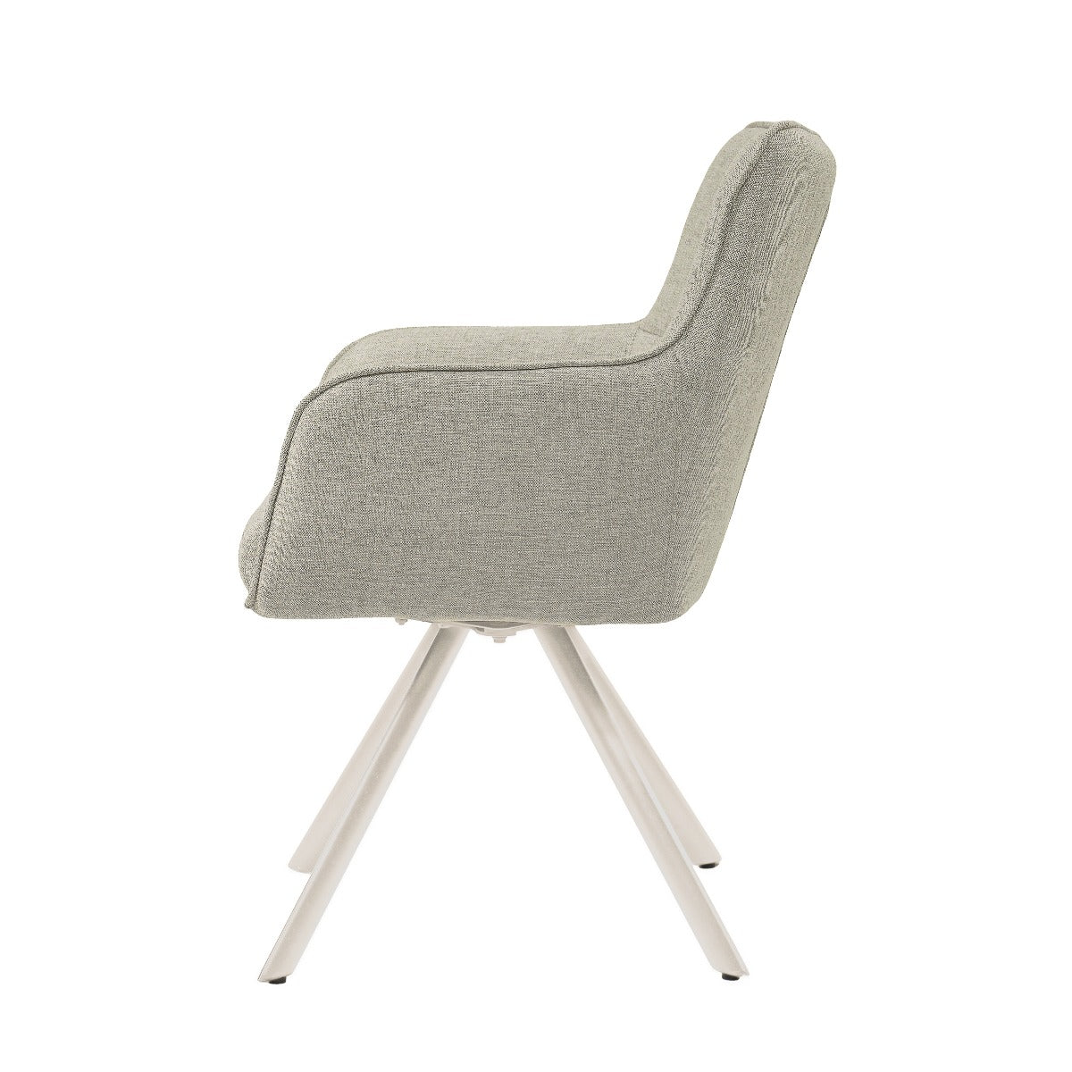 Tori Swivel Dining Chair – Sand Natural by Livingfurn (Set of 2)