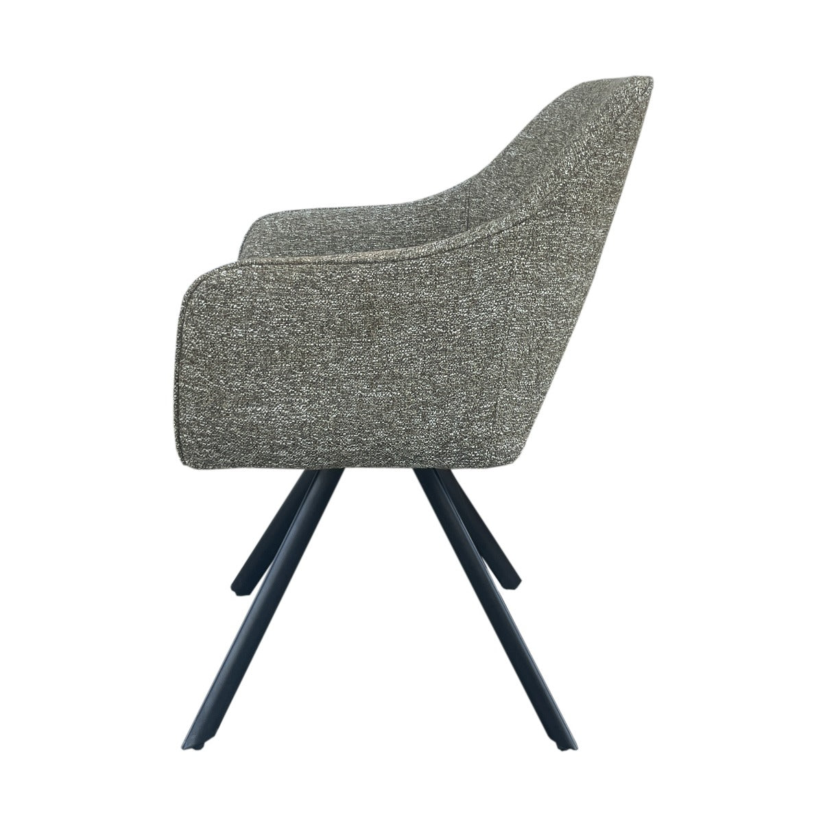 Helen Swivel Dining Chair with Armrests – Turtle by Livingfurn (Set of 2)