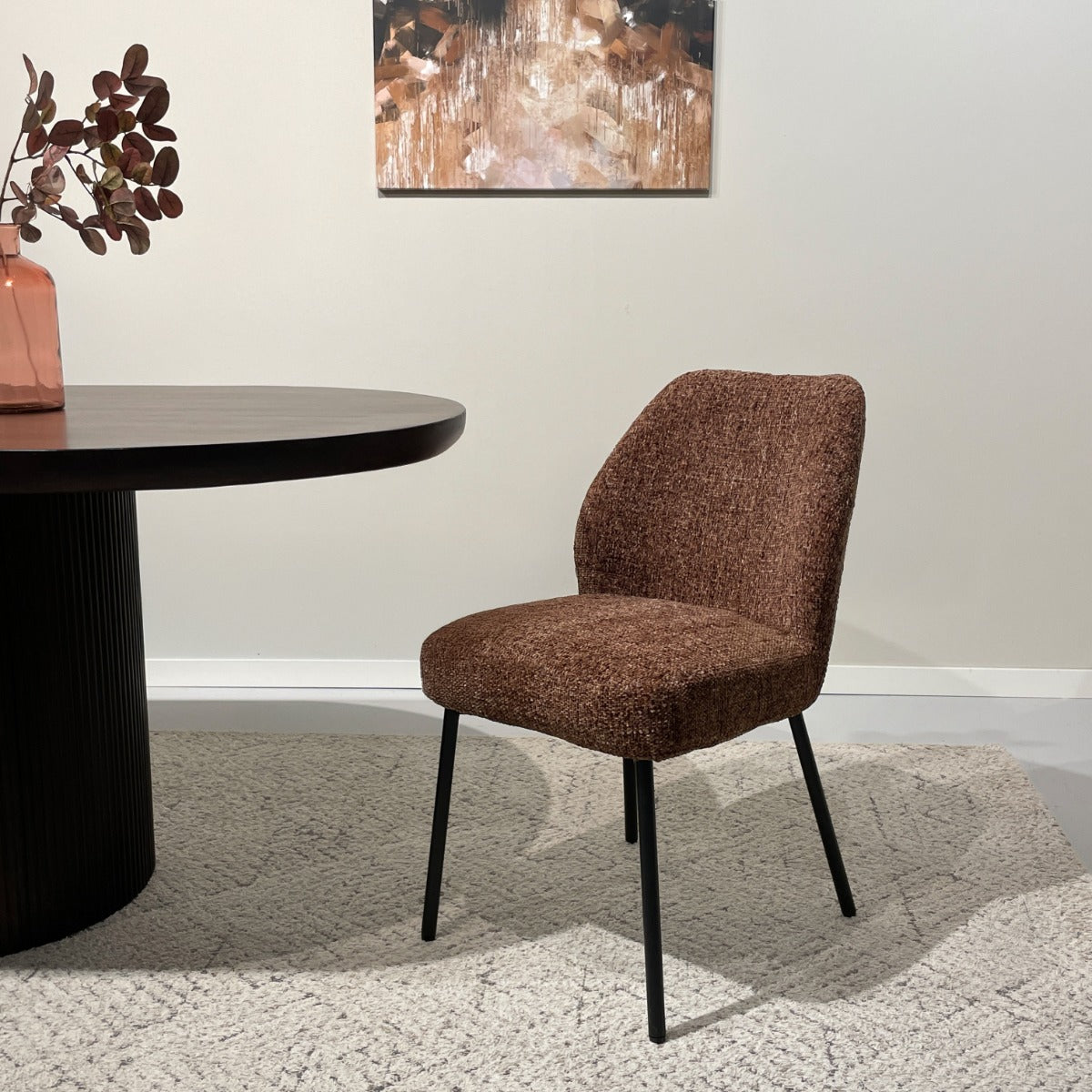 Tess Dining Chair – Bordeaux by Livingfurn (Set of 2)