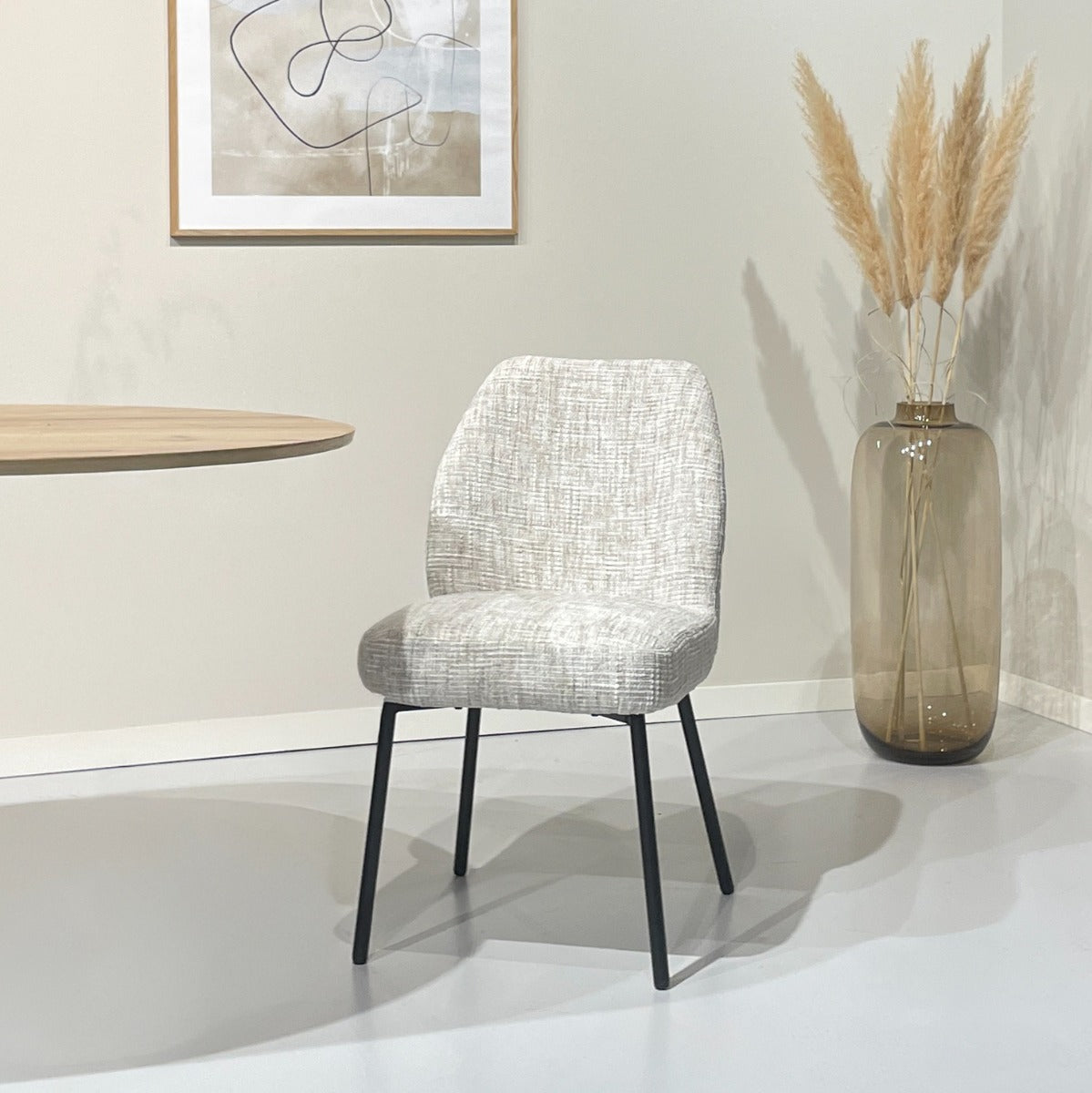 Tess Dining Chair – Cream by Livingfurn (Set of 2)