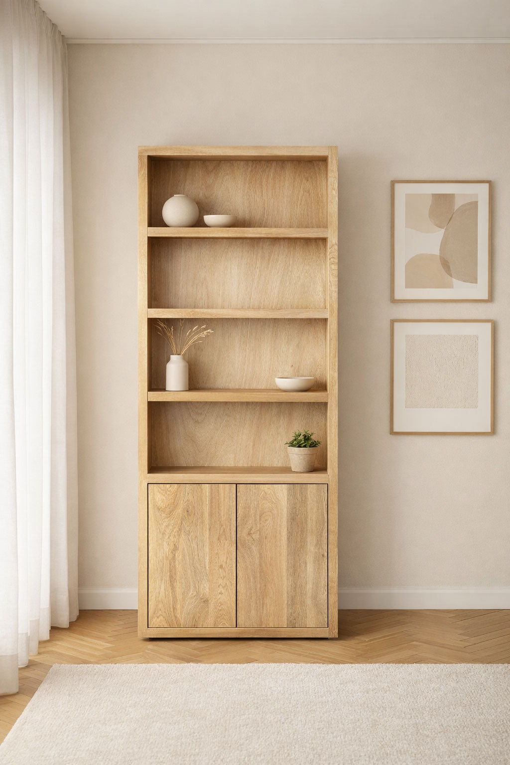 Boekenkast Hugo Natural - 4 vakken | 80 cm