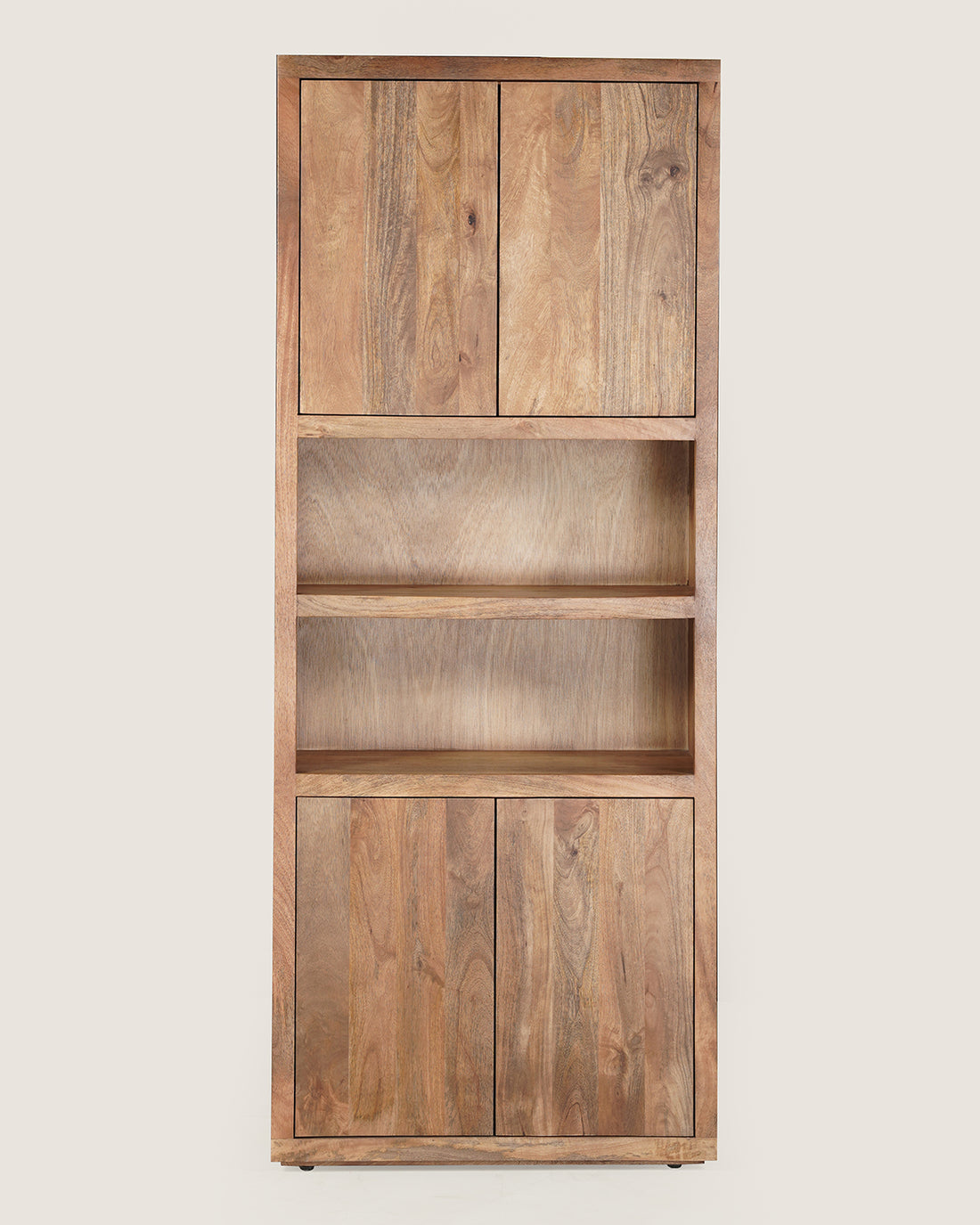 Boekenkast Hugo Brown - 2 vakken 4 deuren | 80 cm