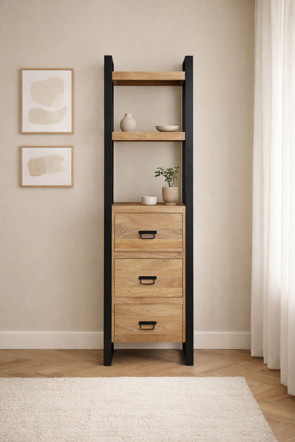 Boekenkast Rio Natural - Drei Lades | 55 cm