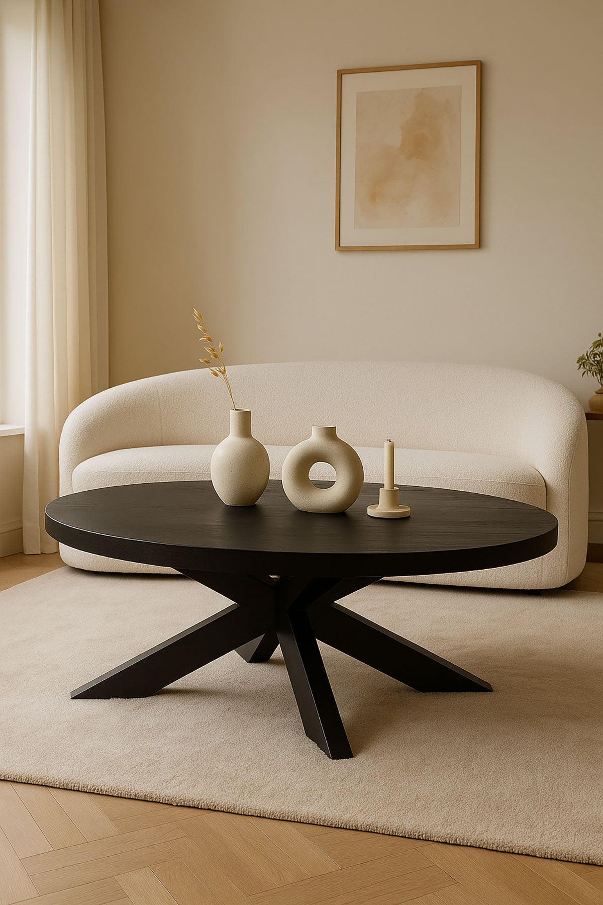 Salontafel Eva Black -  Oval