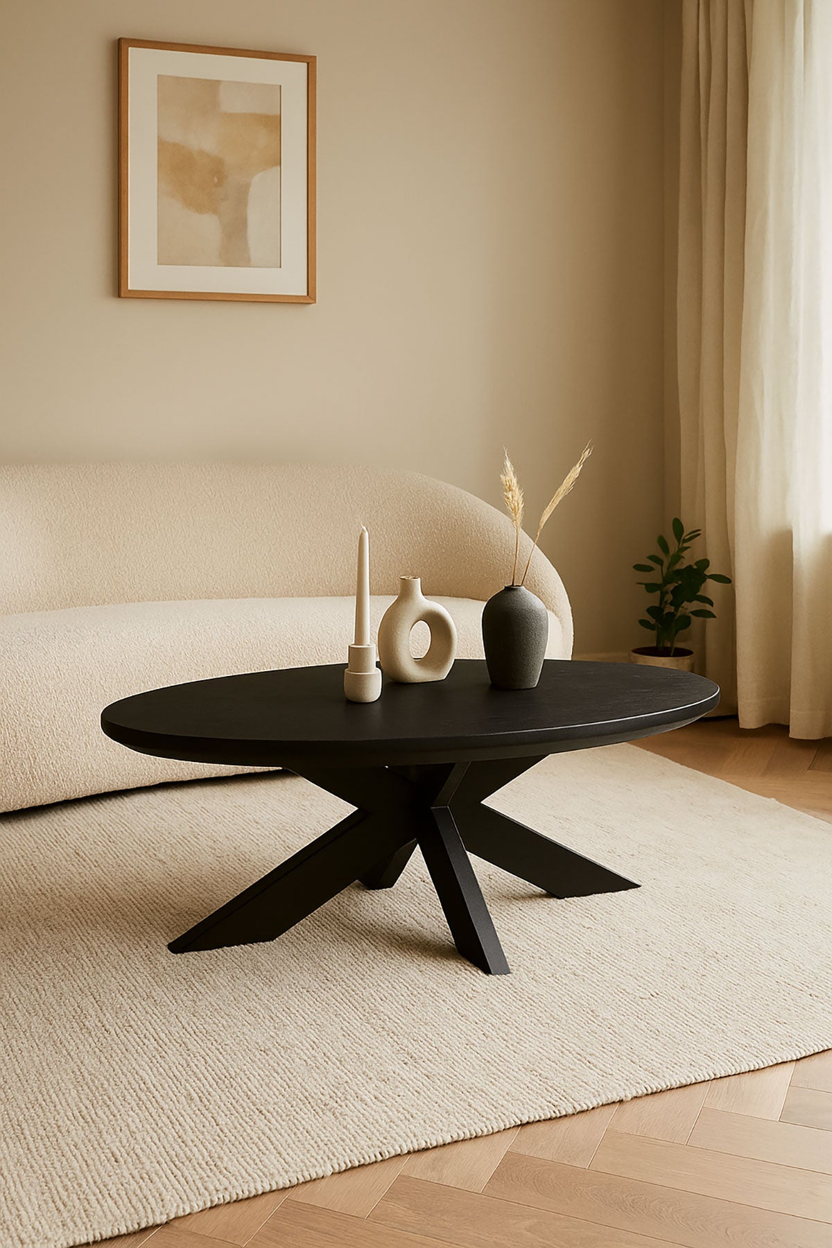 Salontafel Lotte Black - Oval