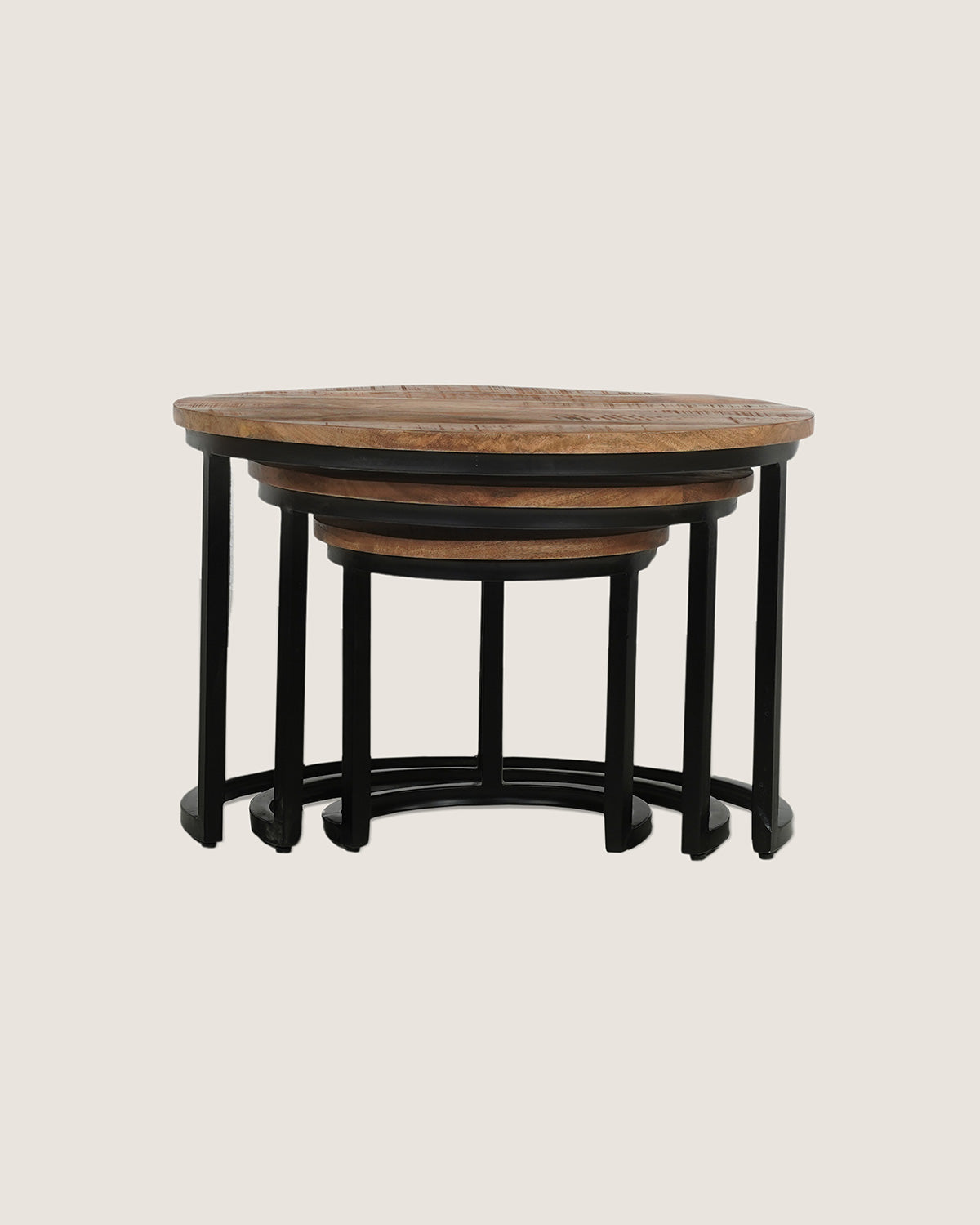 Salontafel Monica Rustic - Round | Set van 3