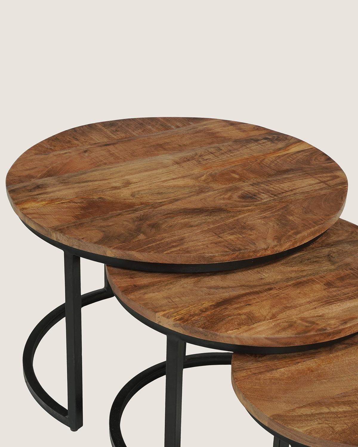 Salontafel Monica Rustic - Round | Set van 3