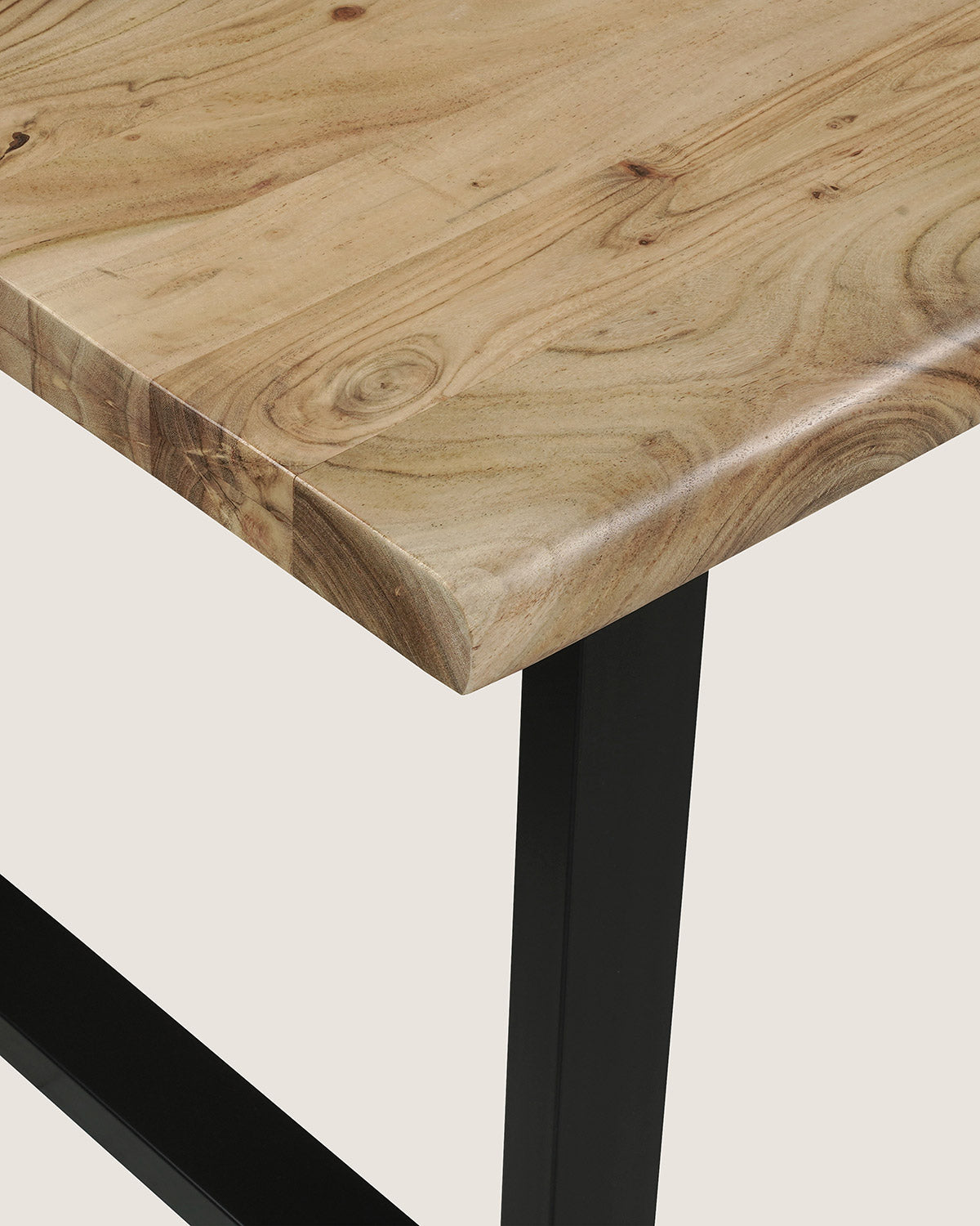 Eettafel Max Natural with U Leg - Live Edge | 160 cm