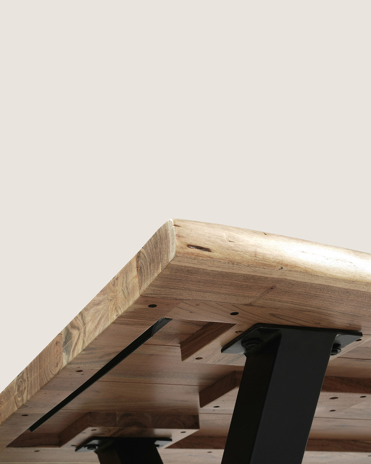Eettafel Max Natural with X Leg - Live Edge | 160 cm