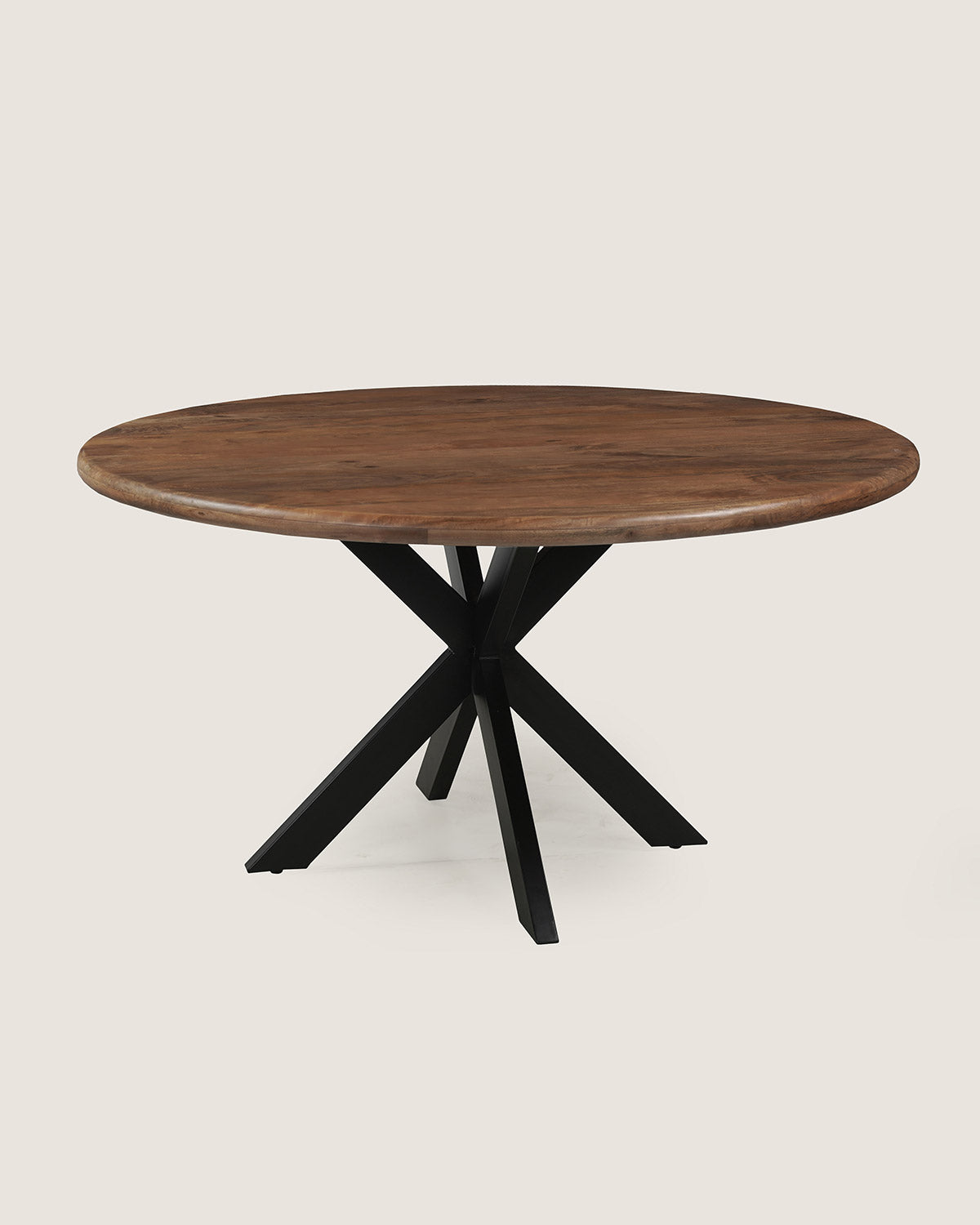 Cora Dining Table Brown with Matrix Legs – Round | 100 cm