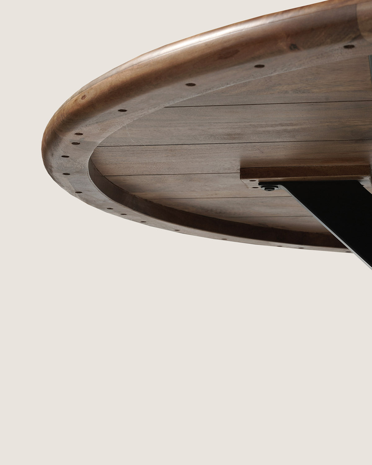 Cora Dining Table Brown with Matrix Legs – Round | 100 cm