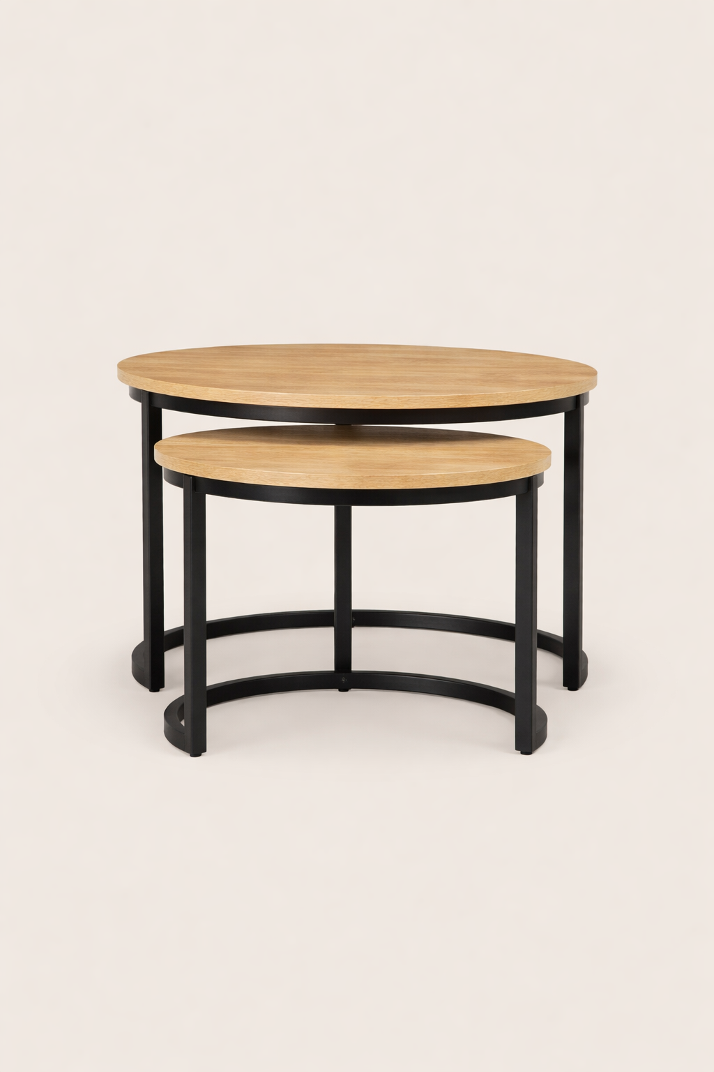 Salontafel Silas Natural - Round | Set van 2