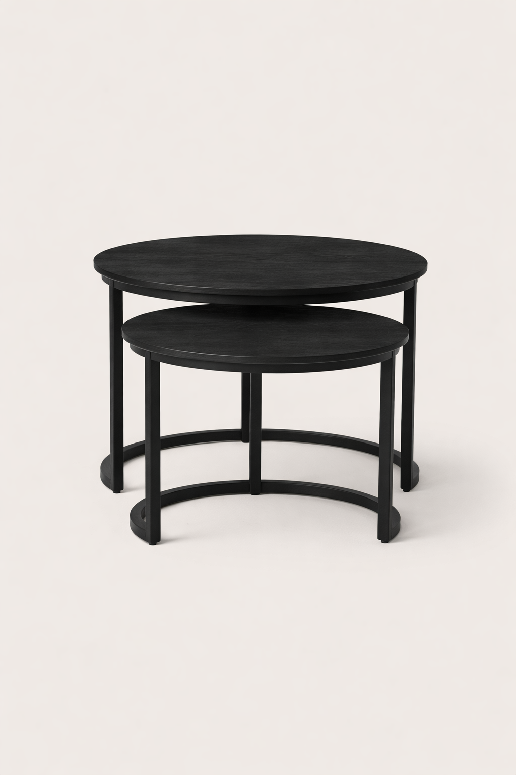 Salontafel Silas Black - Round | Set van 2