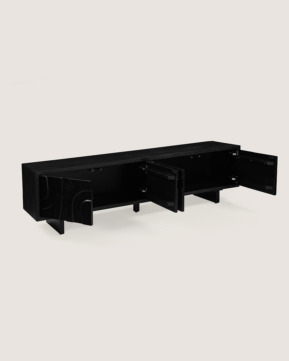 Tv-meubel Maya zwart – 4 Deuren | 200 cm