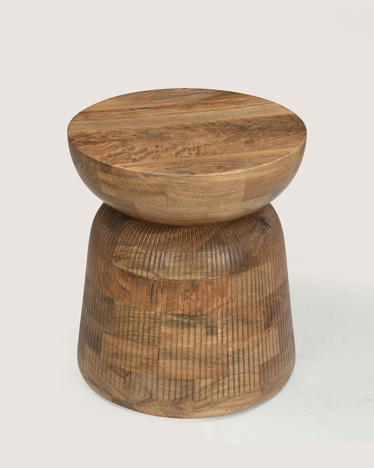 Mangohouten bijzettafel Nicole bruin – rond | 38 cm