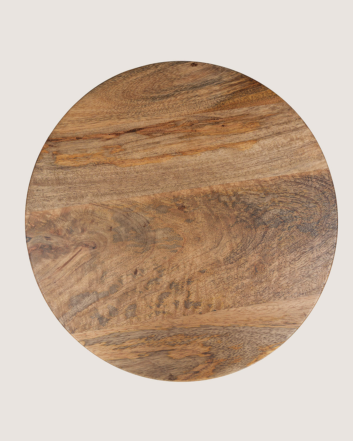 Mangohouten bijzettafel Nicole bruin – rond | 38 cm