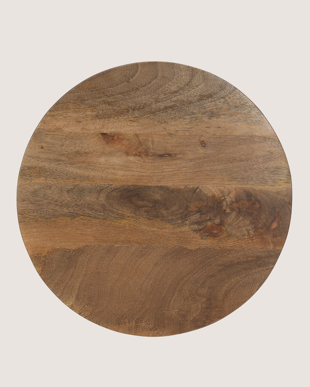 Mangohouten bijzettafel Hannah bruin – rond | 38 cm