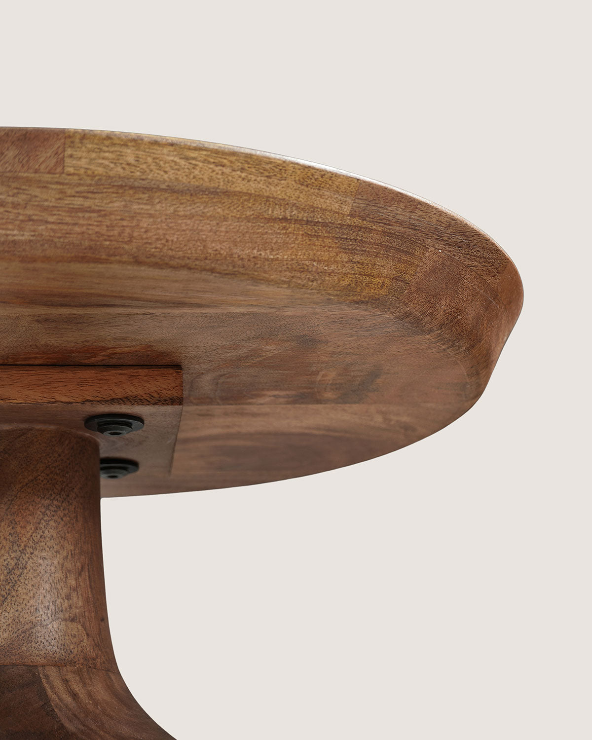 Mangohouten bijzettafel Pennie bruin – rond | 45 cm