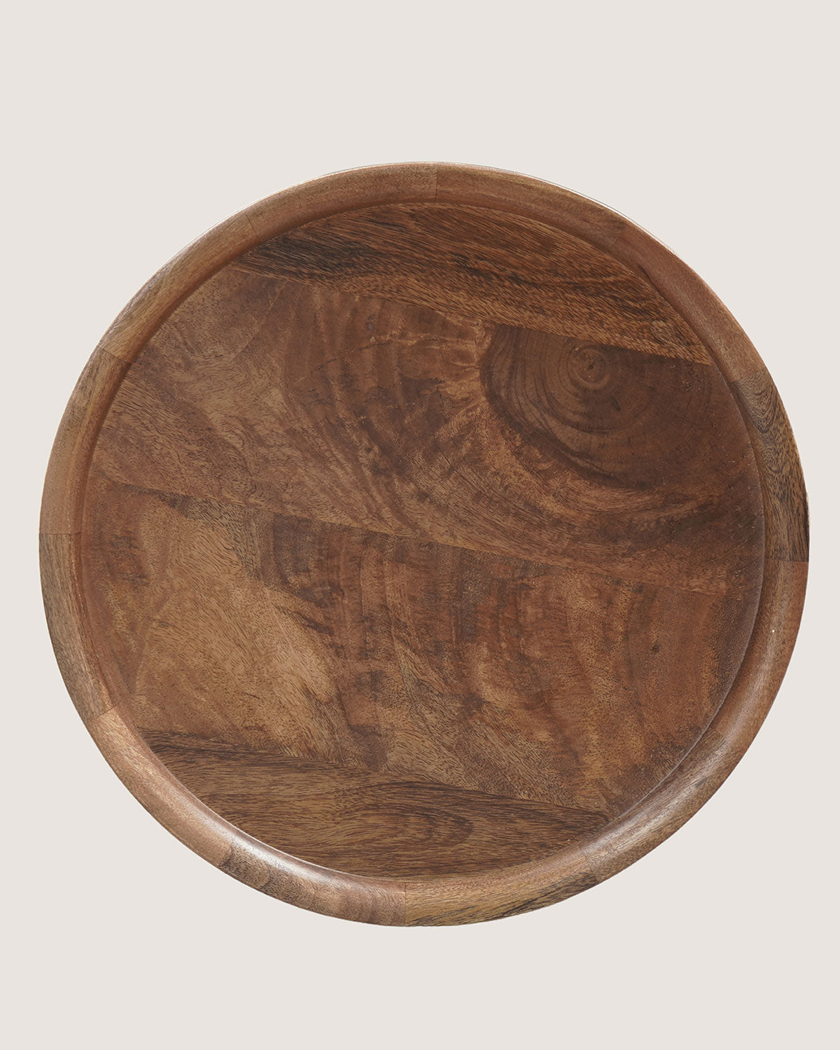 Mangohouten bijzettafel Pennie bruin – rond | 45 cm