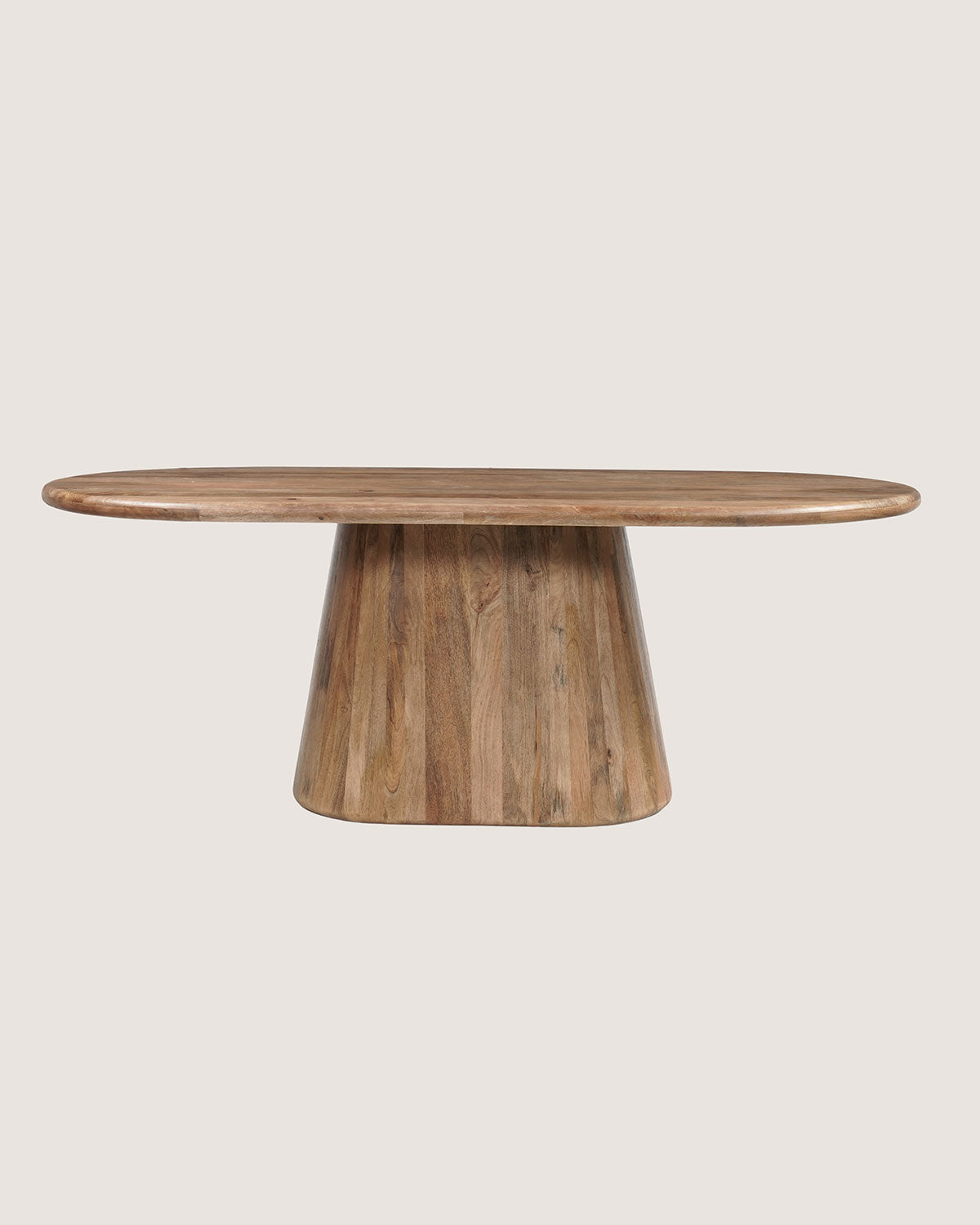 Eettafel Leah Brown with Monolithic Leg - Oval, 200 cm