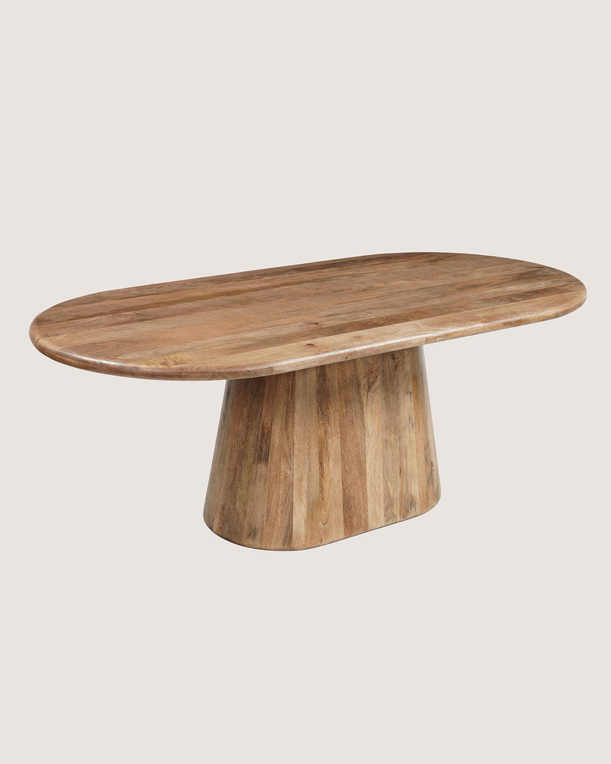 Eettafel Leah Brown with Monolithic Leg - Oval, 200 cm