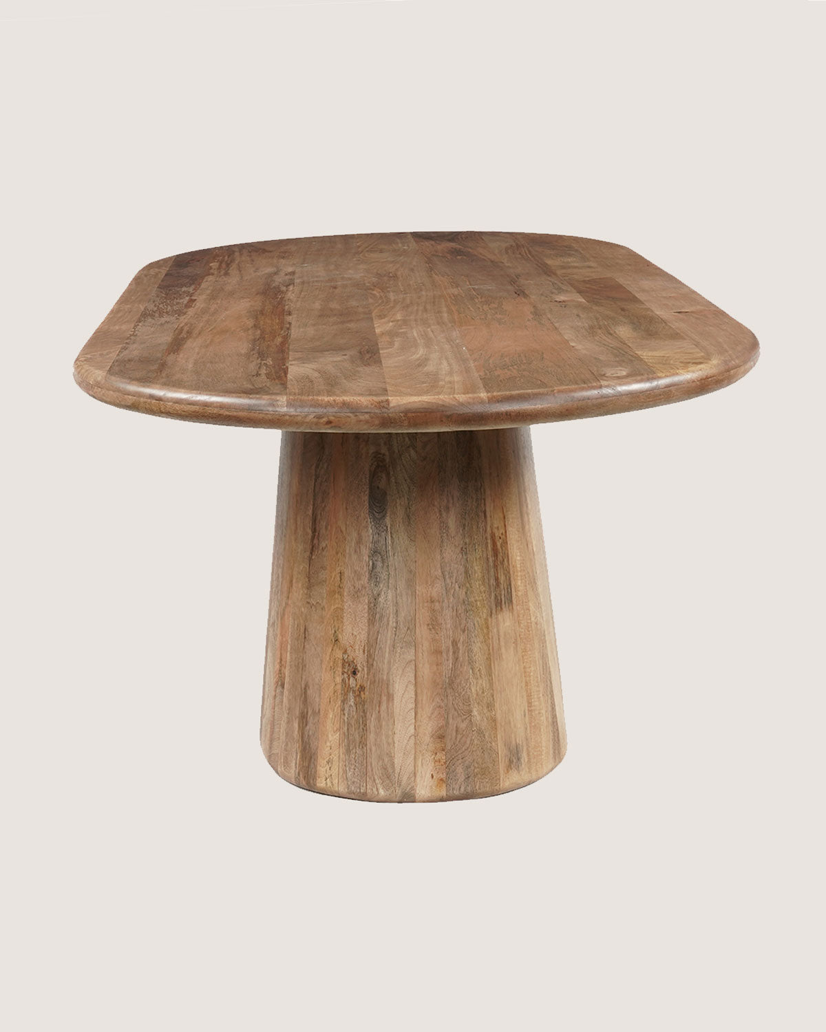 Eettafel Leah Brown with Monolithic Leg - Oval, 200 cm