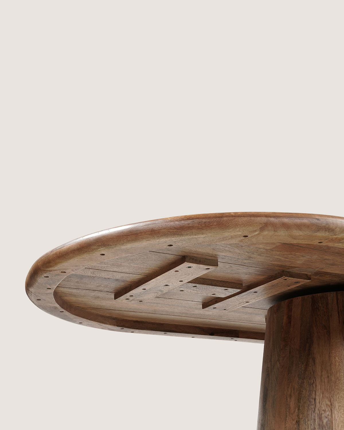 Eettafel Leah Brown with Monolithic Leg - Oval, 200 cm