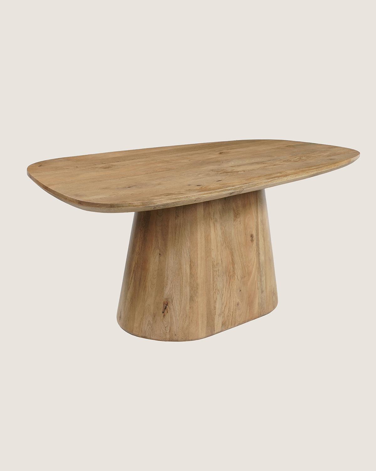 Eettafel Theo Natural with Monolithic Leg - Organic | 180 cm