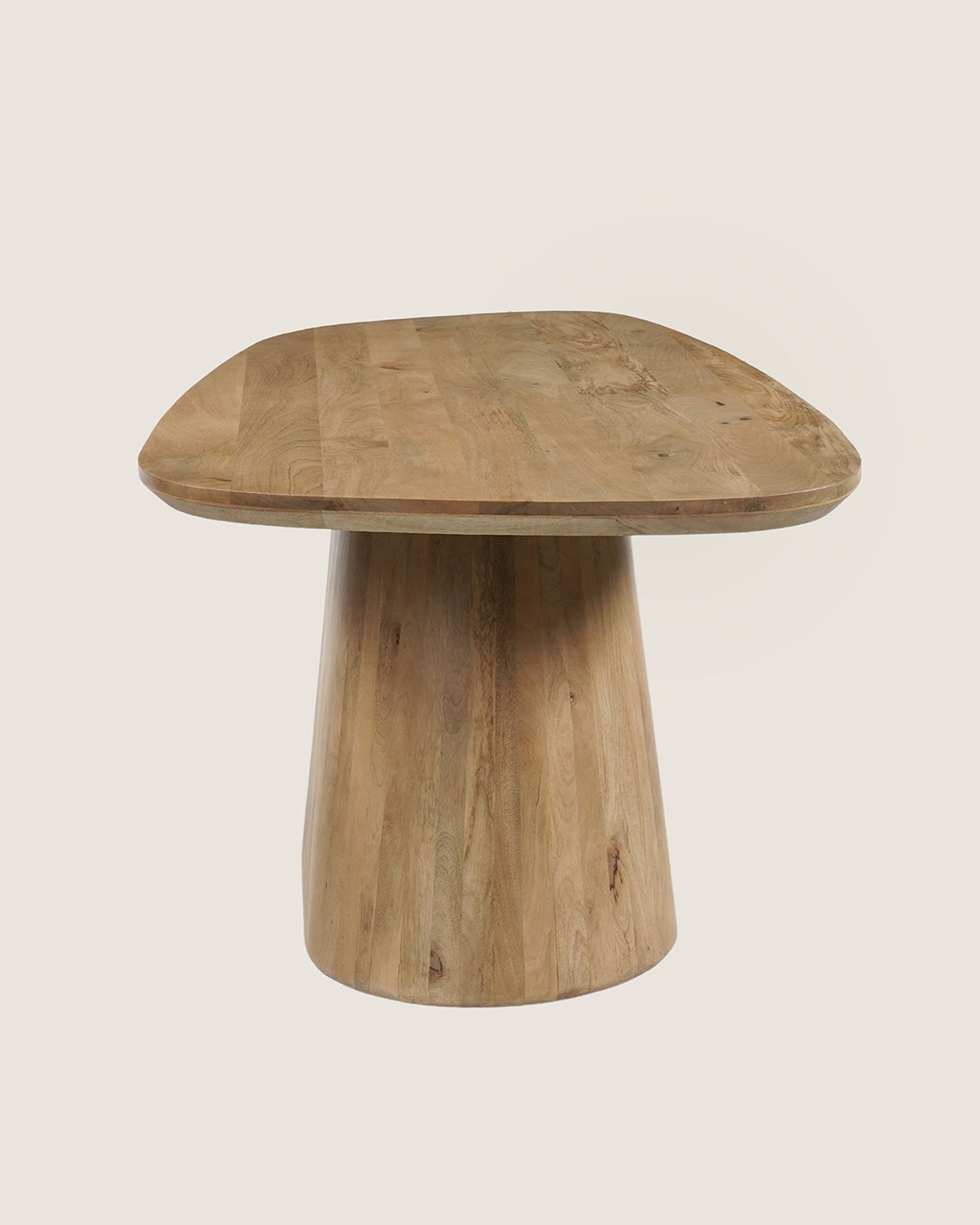 Eettafel Theo Natural with Monolithic Leg - Organic | 180 cm