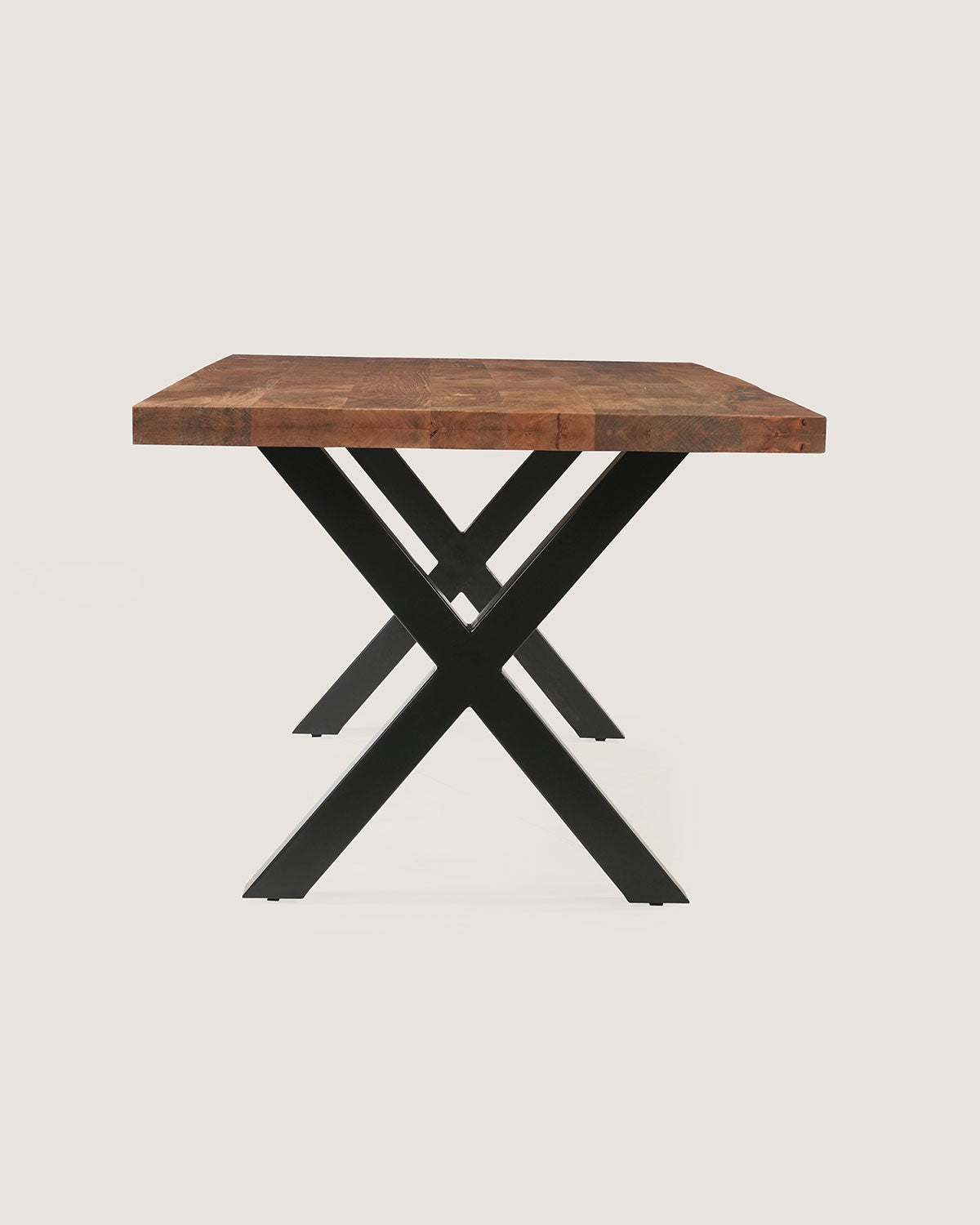 Eettafel Lina Rustic met X-vormige poten - Rechthoekig