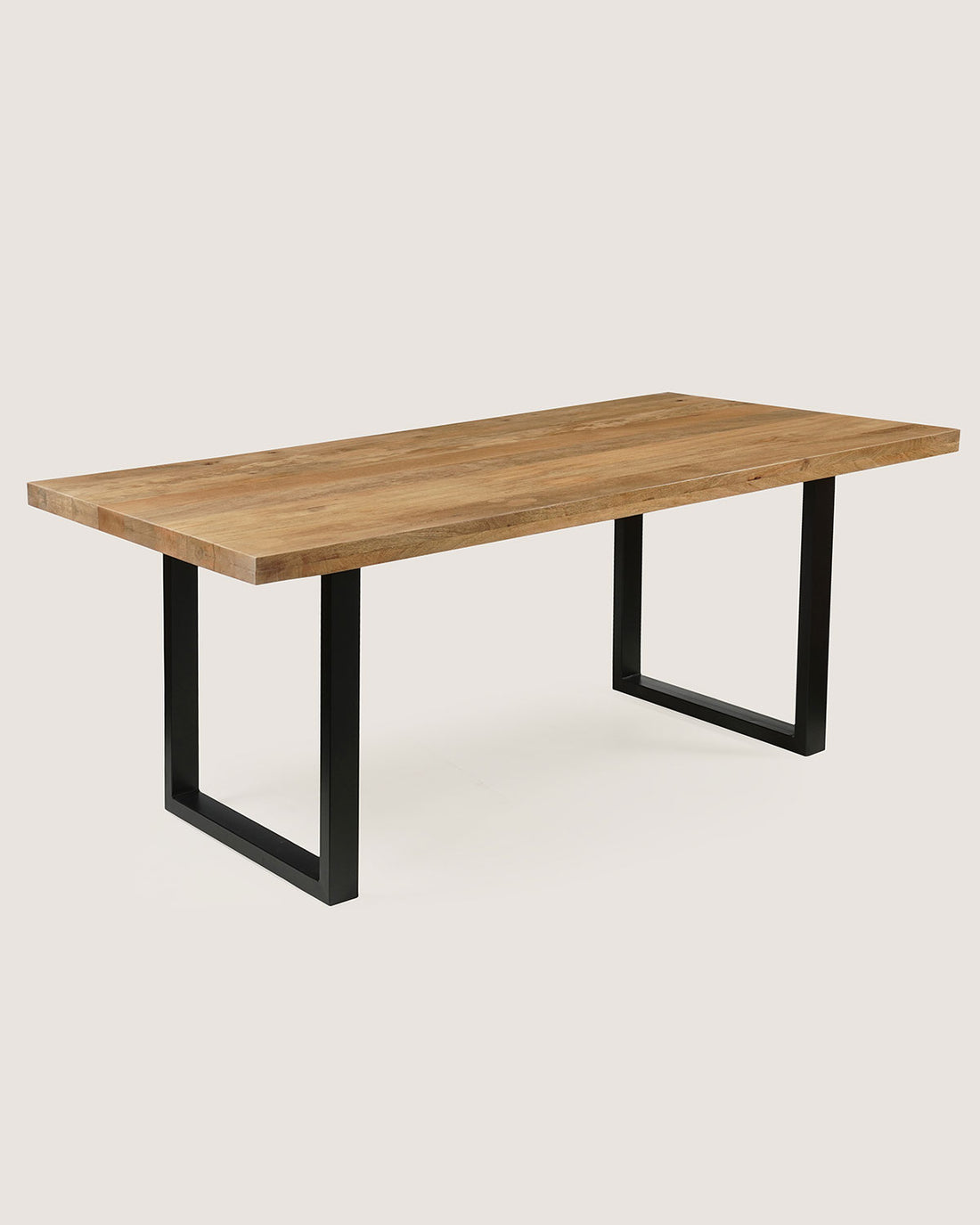 Eettafel Lina Natural met U-vormige poten - Rechthoek