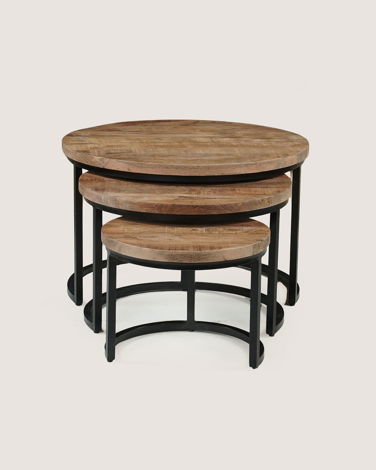 Salontafel Petra Rustic - Round | Set van 3