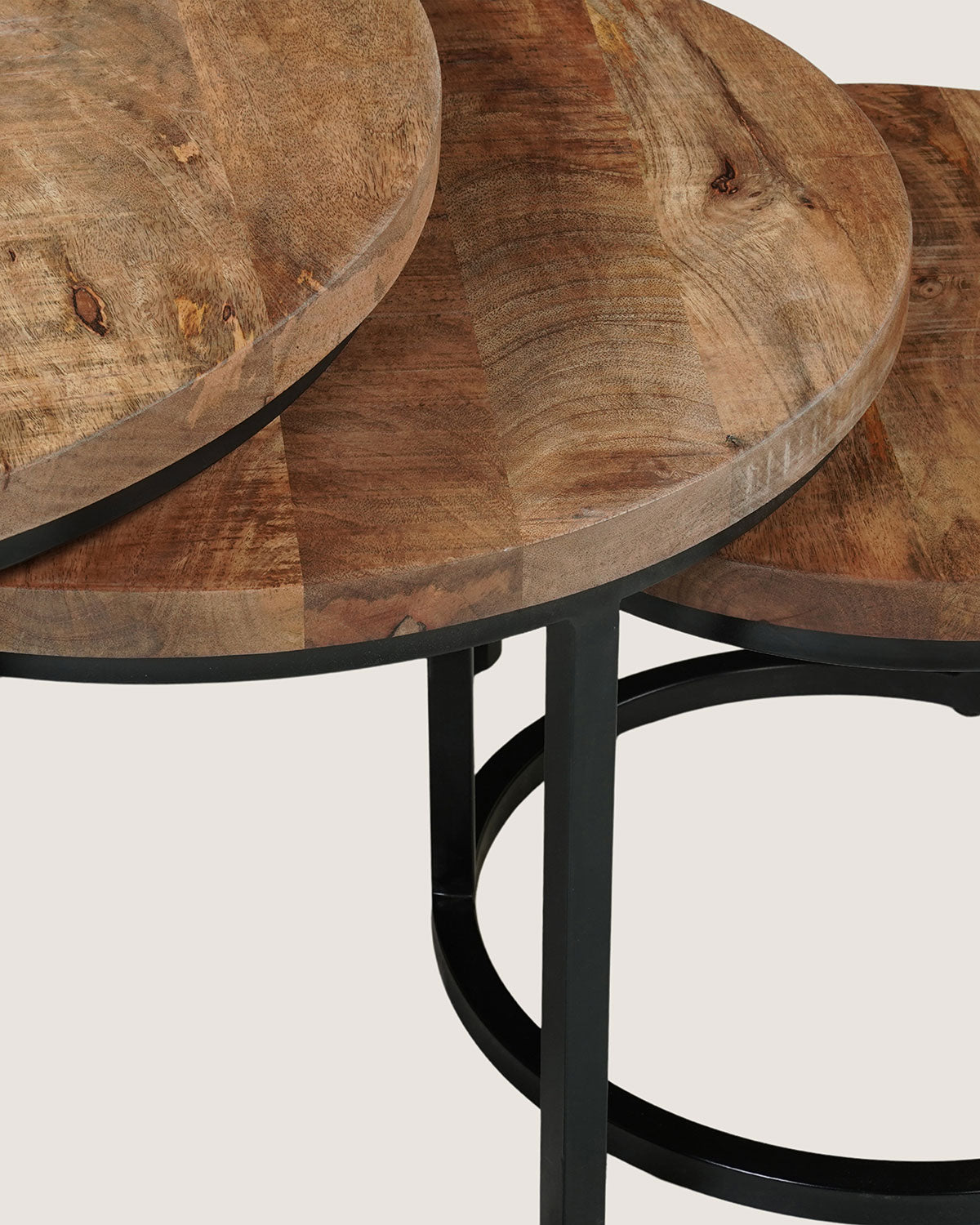 Salontafel Petra Rustic - Round | Set van 3