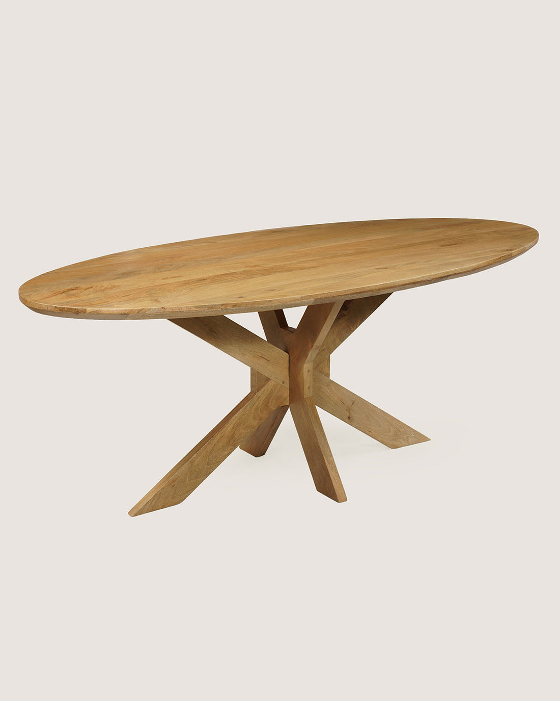 Eettafel Lotte Natural with Wooden Matrix Leg - Oval | 140 cm