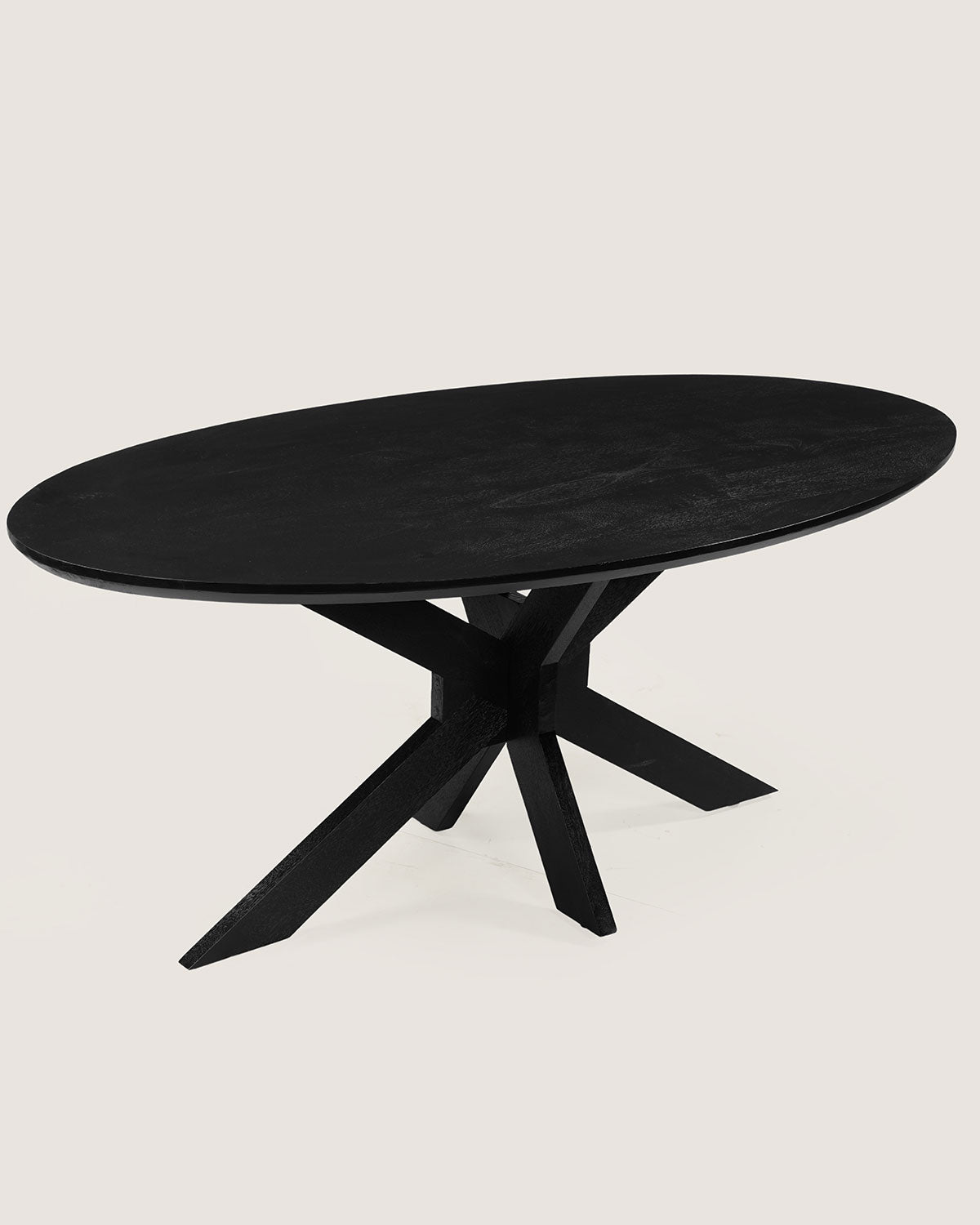 Eettafel Lotte Black with Wooden Matrix Leg - Oval