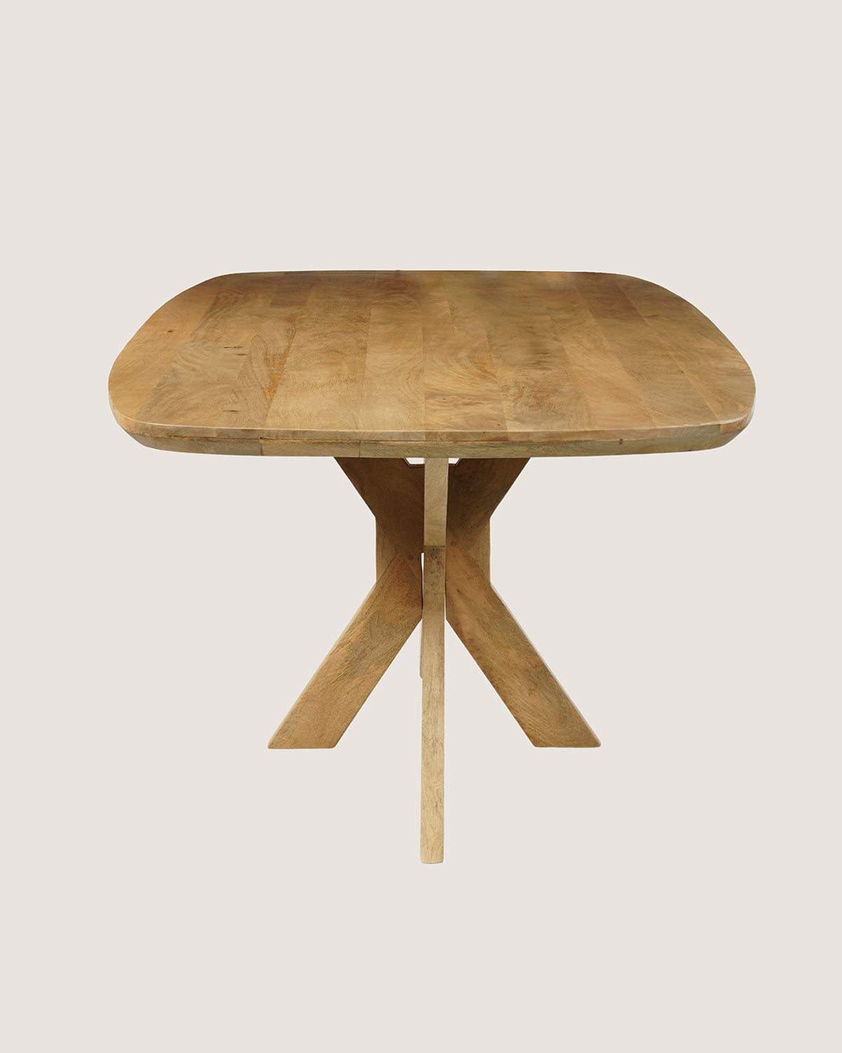 Eettafel Fynn Natural with Wooden Matrix Legs - Danish Oval | 140 cm
