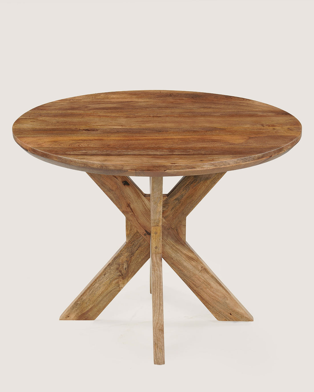 Eettafel Tessa Brown met houten Matrix poten - Rond