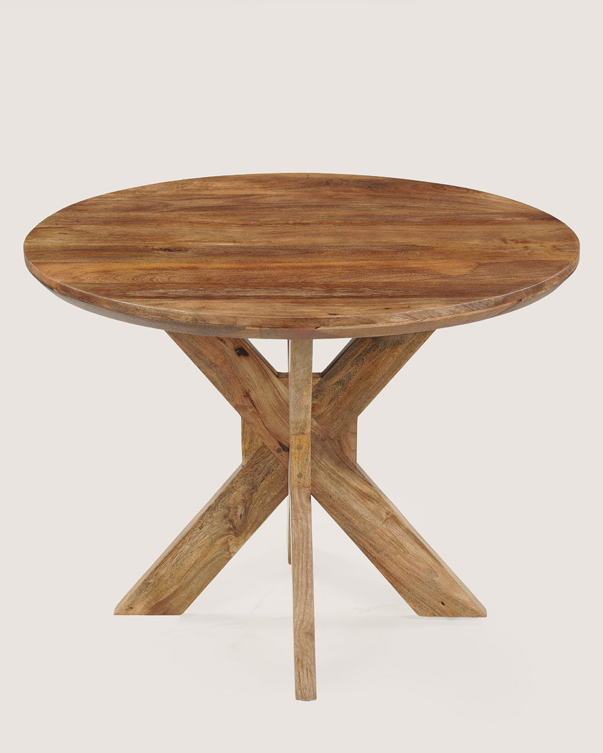 Eettafel Tessa Brown met houten Matrix poten - Rond