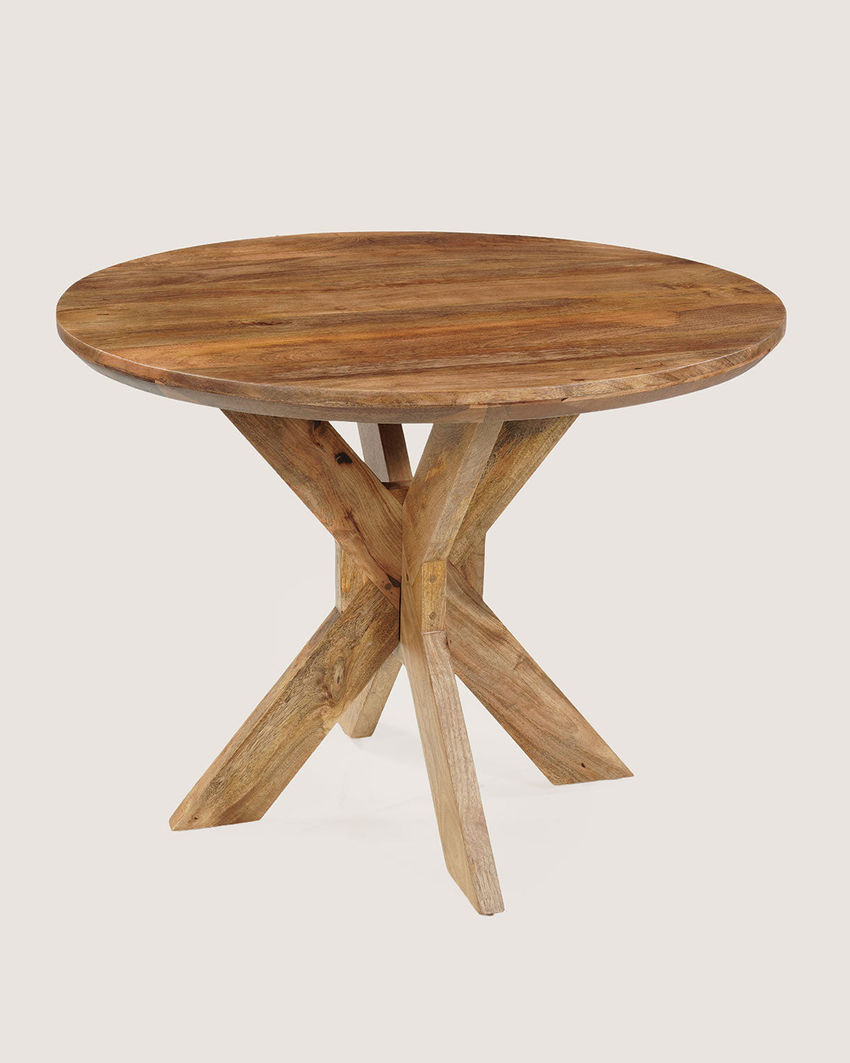 Eettafel Tessa Brown met houten Matrix poten - Rond
