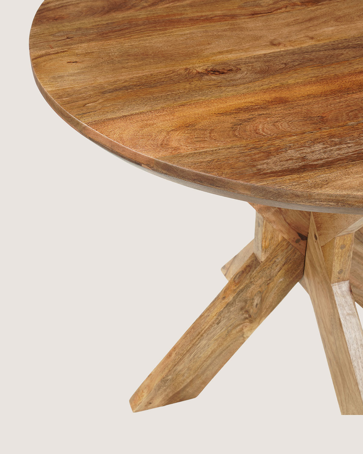 Eettafel Tessa Brown met houten Matrix poten - Rond