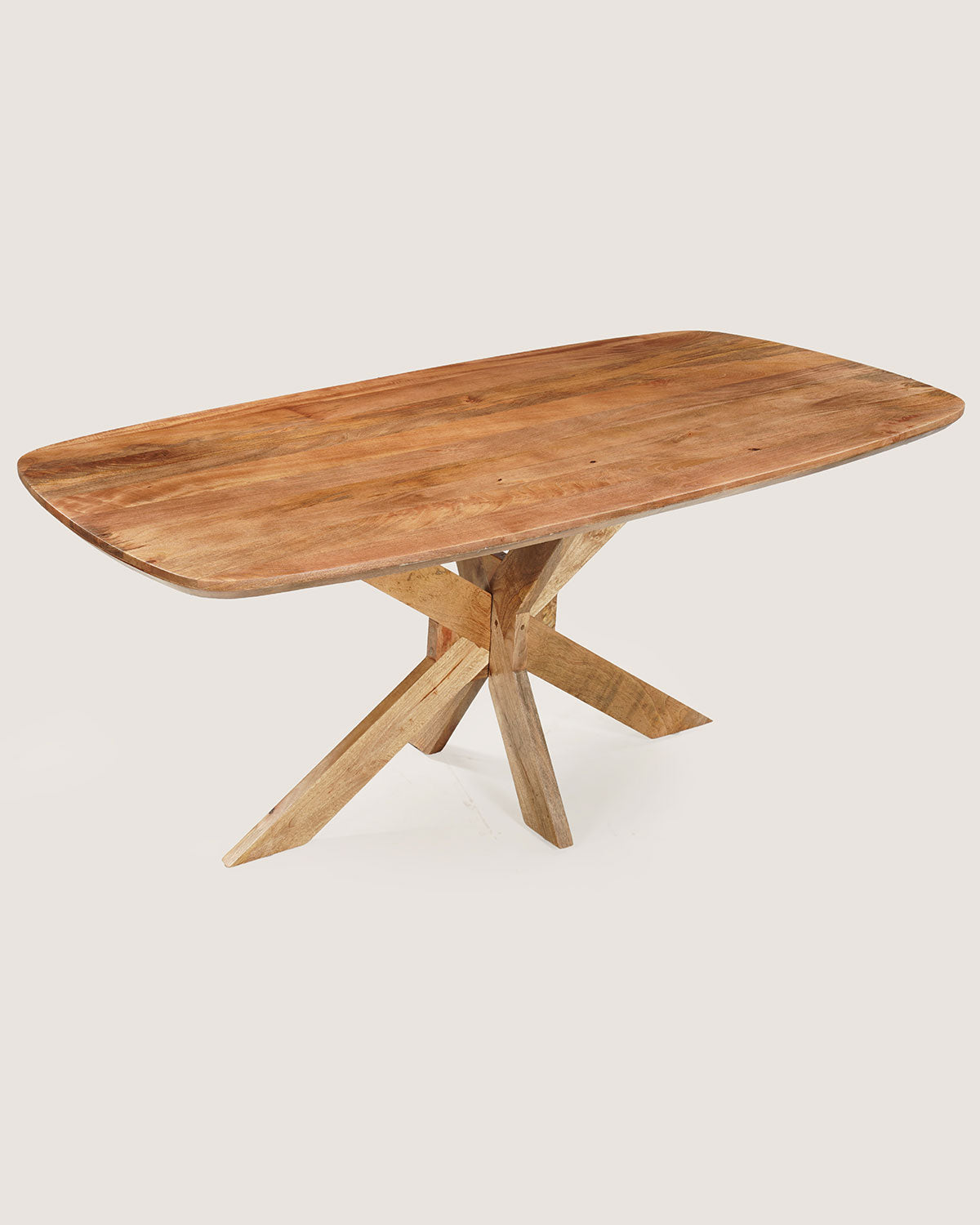 Eettafel Fynn Brown with Wooden Matrix Legs - Danish Oval | 140 cm