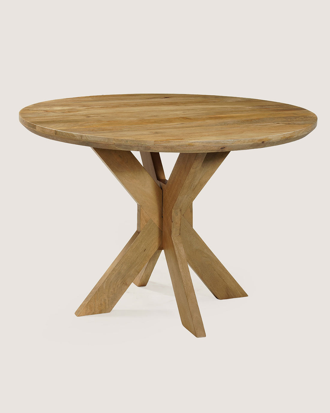 Eettafel Tessa Natural  with Wooden Matrix Legs- Round | 110 cm