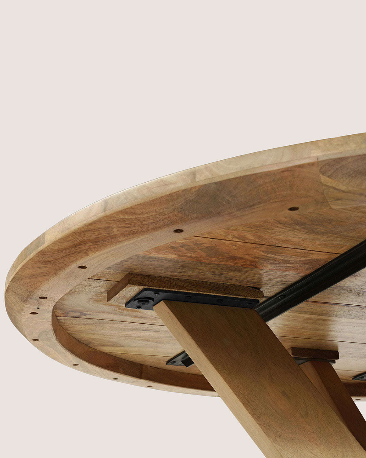 Eettafel Tessa Natural  with Wooden Matrix Legs- Round