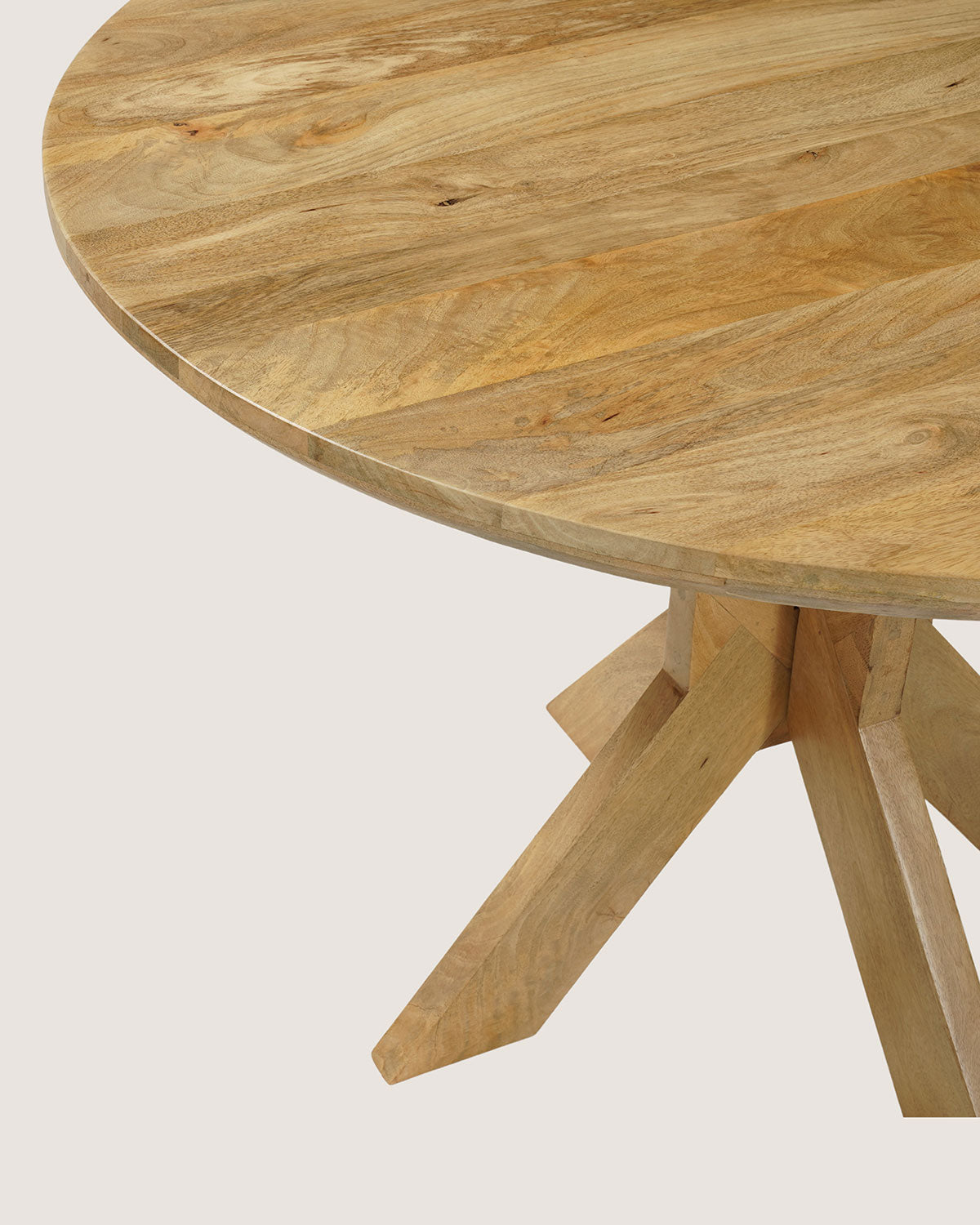 Eettafel Tessa Natural  with Wooden Matrix Legs- Round