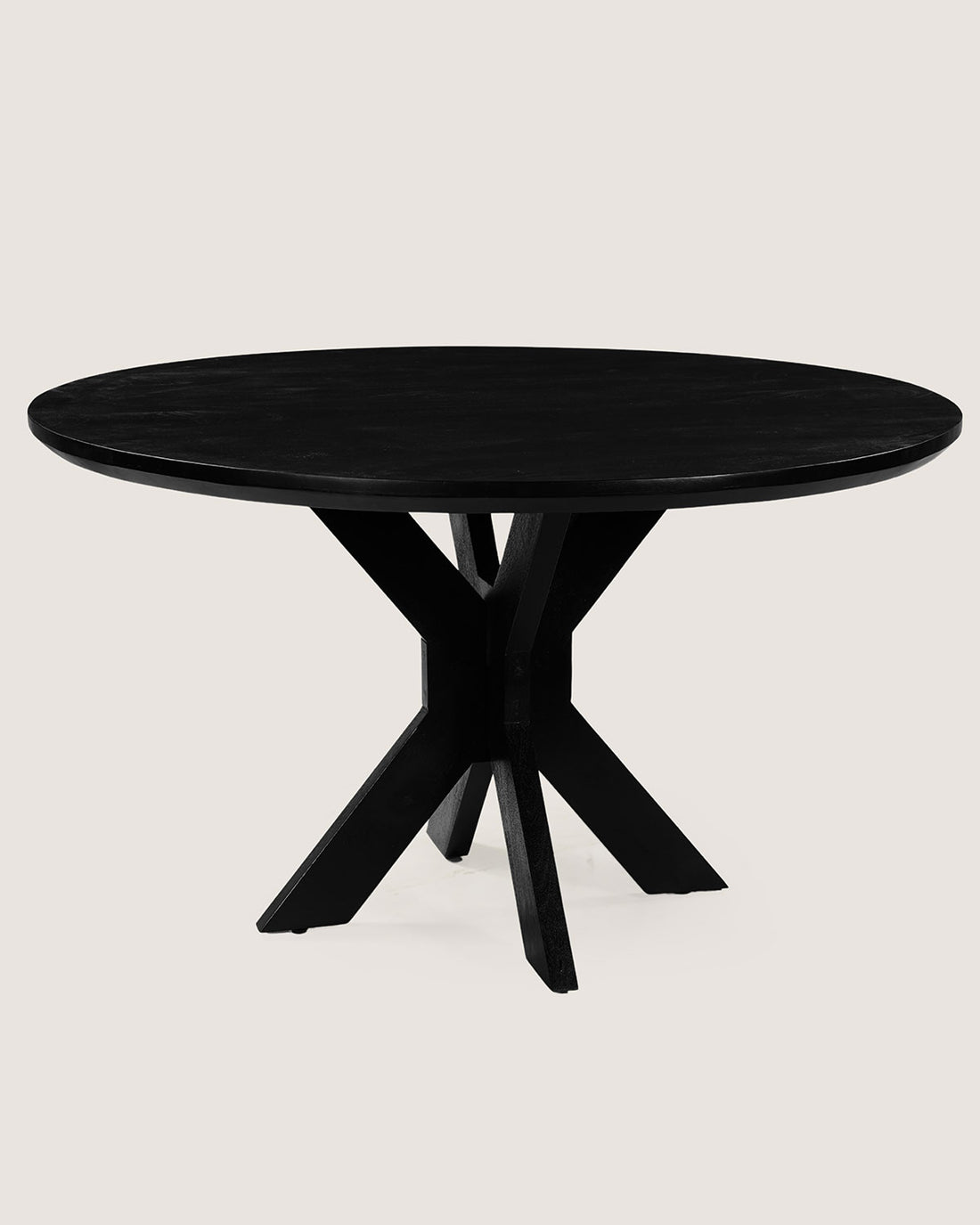 Eettafel Tessa Black with Wooden Matrix Legs - Round | 100 cm