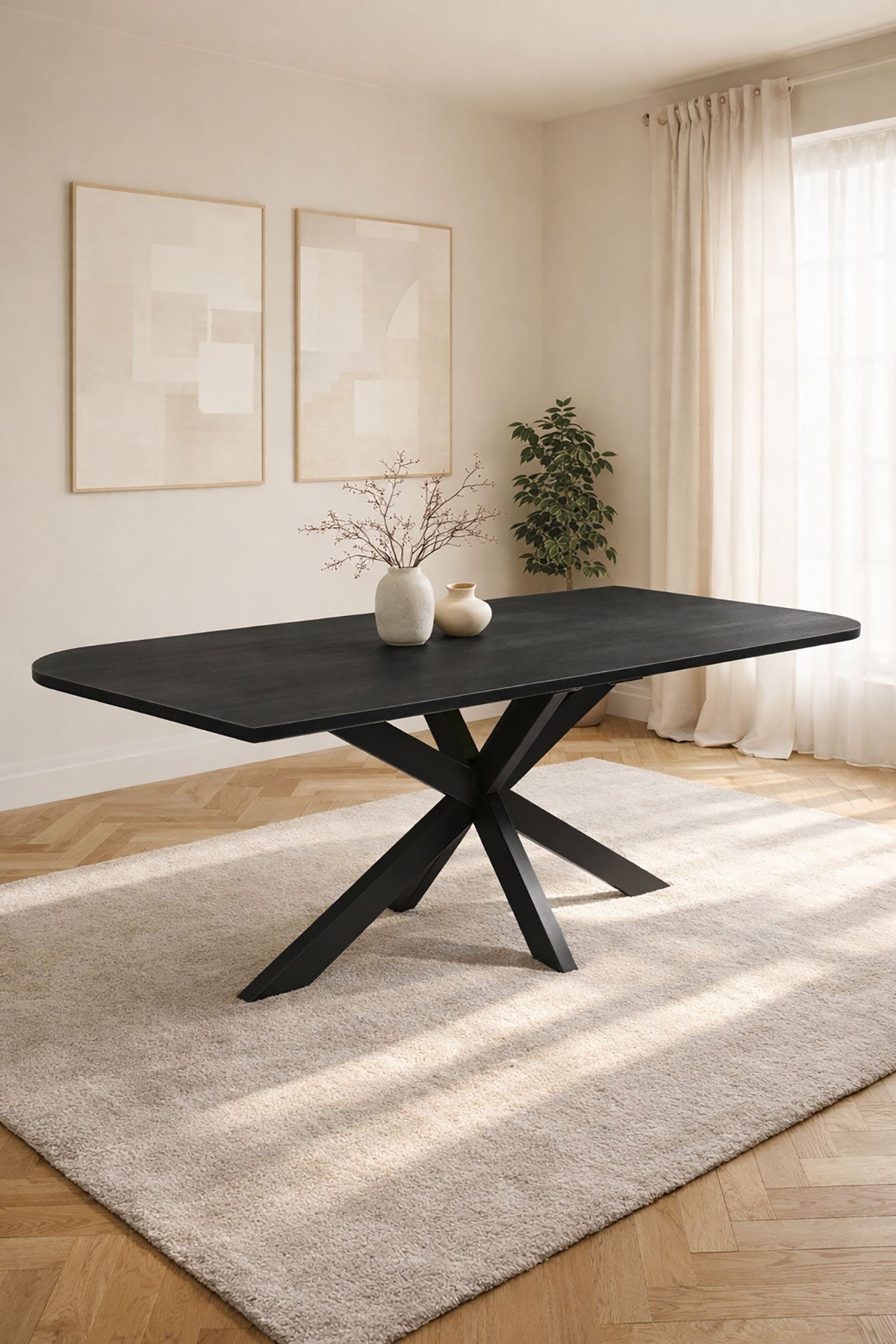 Eettafel Ella Black with Matrix Legs - Organic | 240 cm