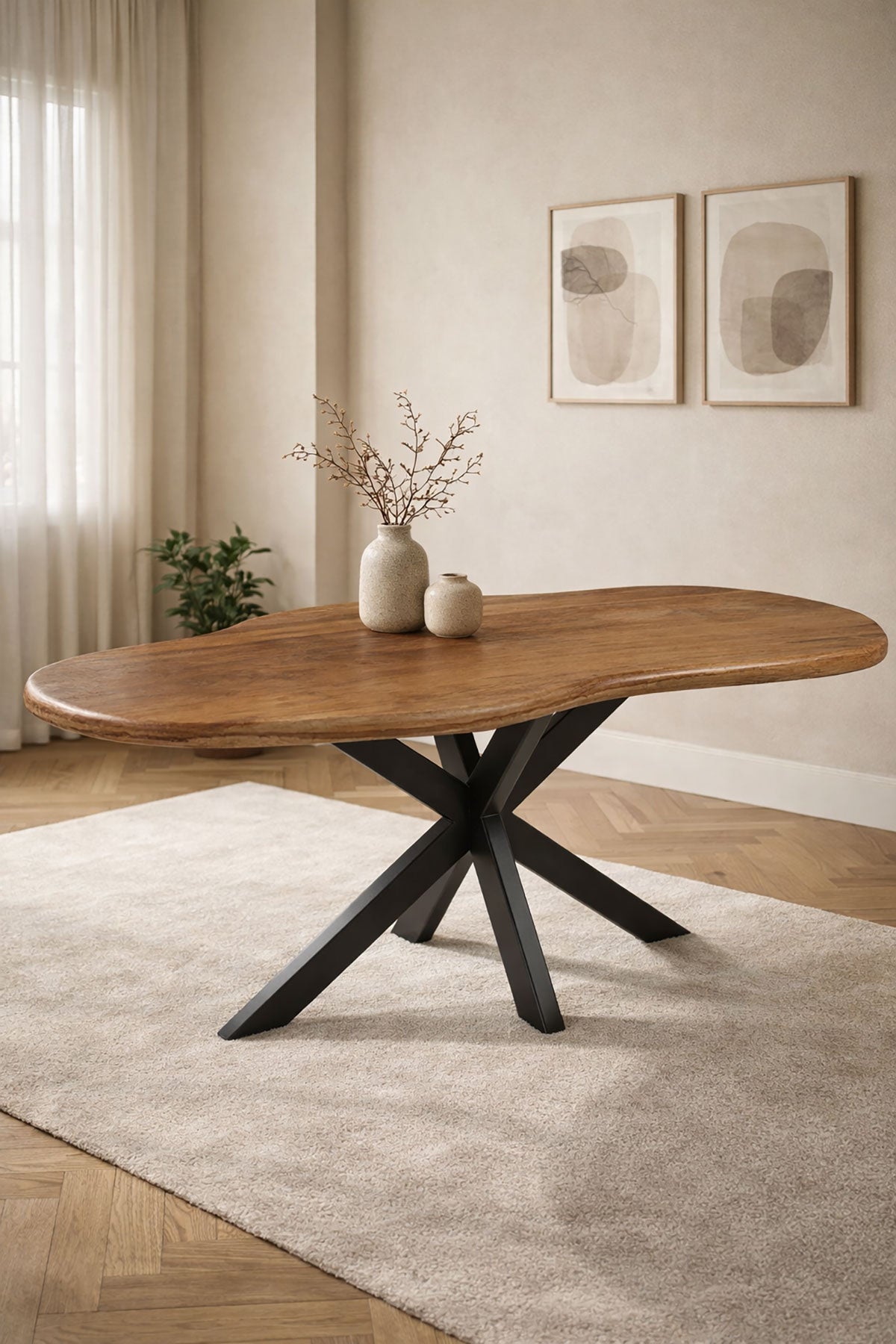 Eettafel Felix Brown with Matrix leg - Organic | 180 cm