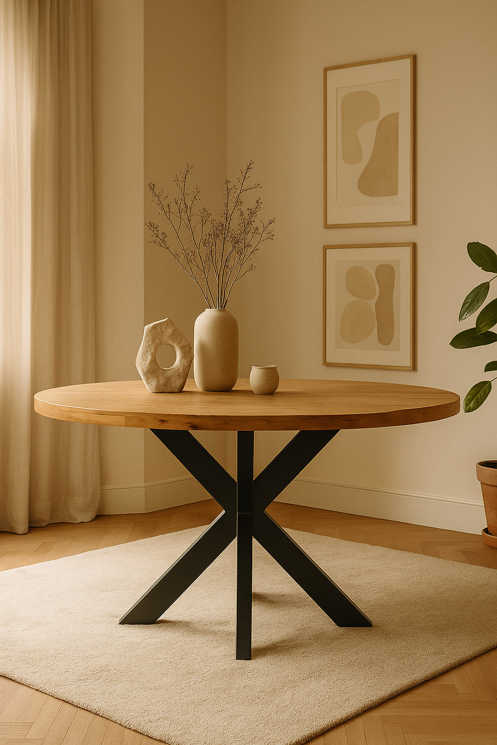 Eettafel Luca Natural - Round | 100 cm
