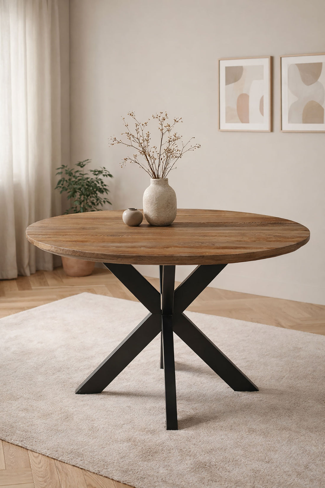 Eettafel Tessa Brown with Matrix Leg - Round | 110 cm