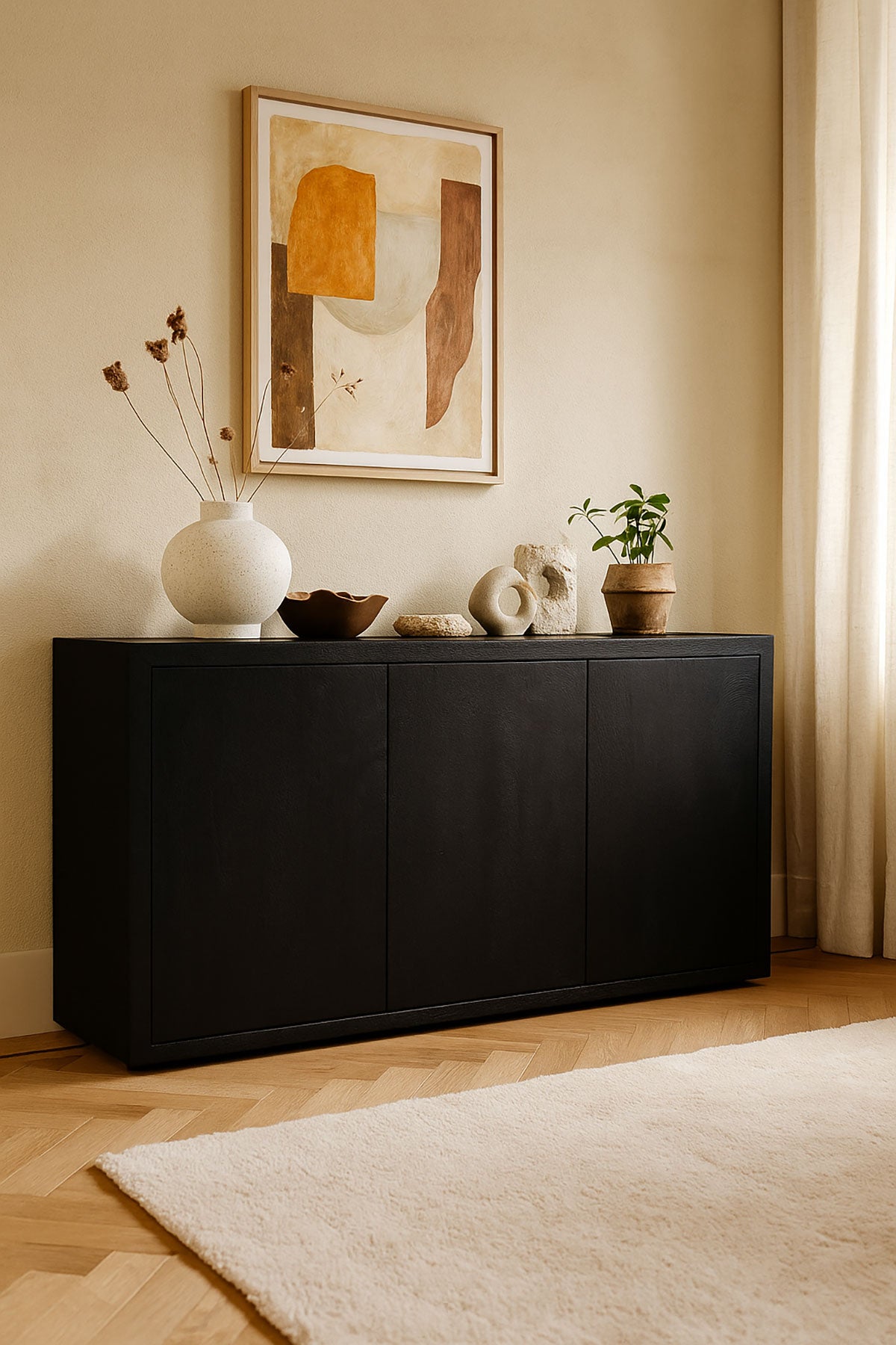 Dressoir Hugo Zwart - 3 Deurs | 150 cm